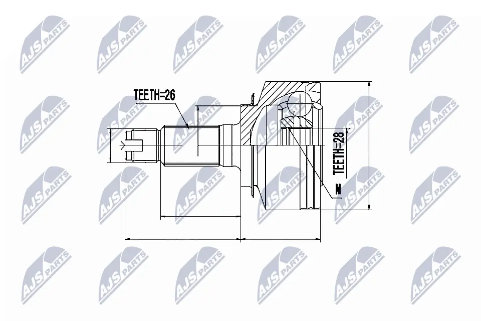 Joint Kit, drive shaft NPZ-HD-039