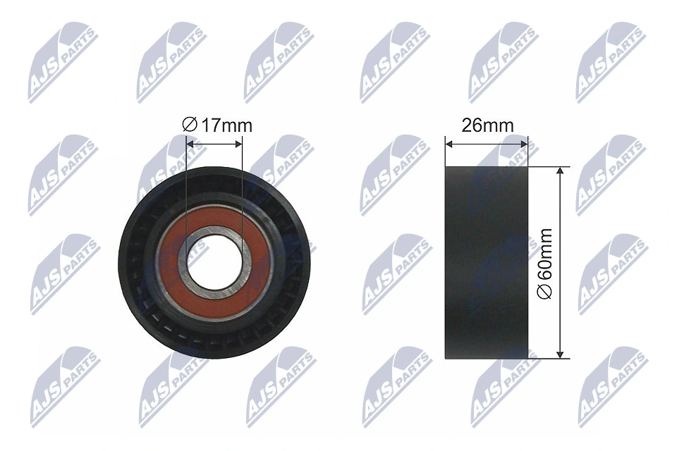 Tensioner Pulley, V-ribbed belt RNK-CT-011