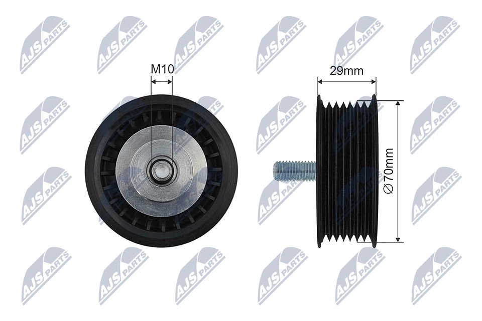 Tensioner Pulley, V-ribbed belt RNK-AU-073
