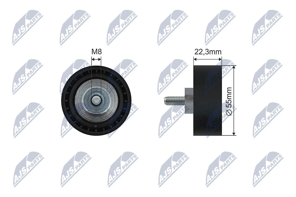 Deflection/Guide Pulley, V-ribbed belt RNK-BM-067