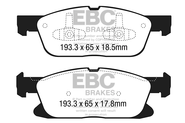 Brake Pad Set, disc brake DP23046