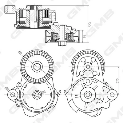ATE 24.3727-3101.2 Cable Pull, parking brake