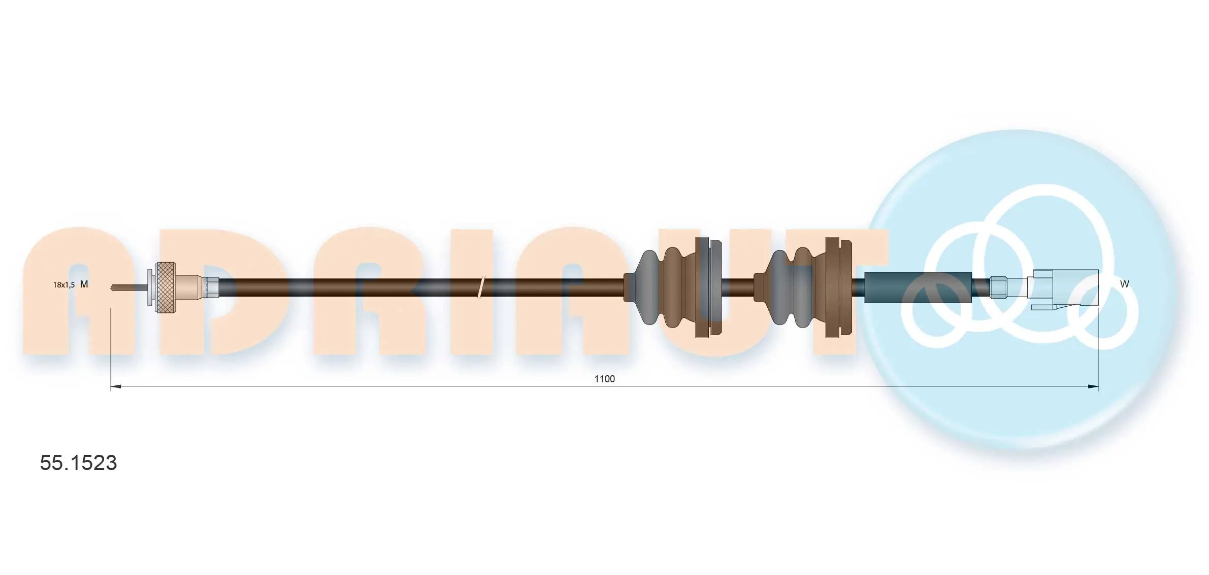 Speedometer Cable 55.1523