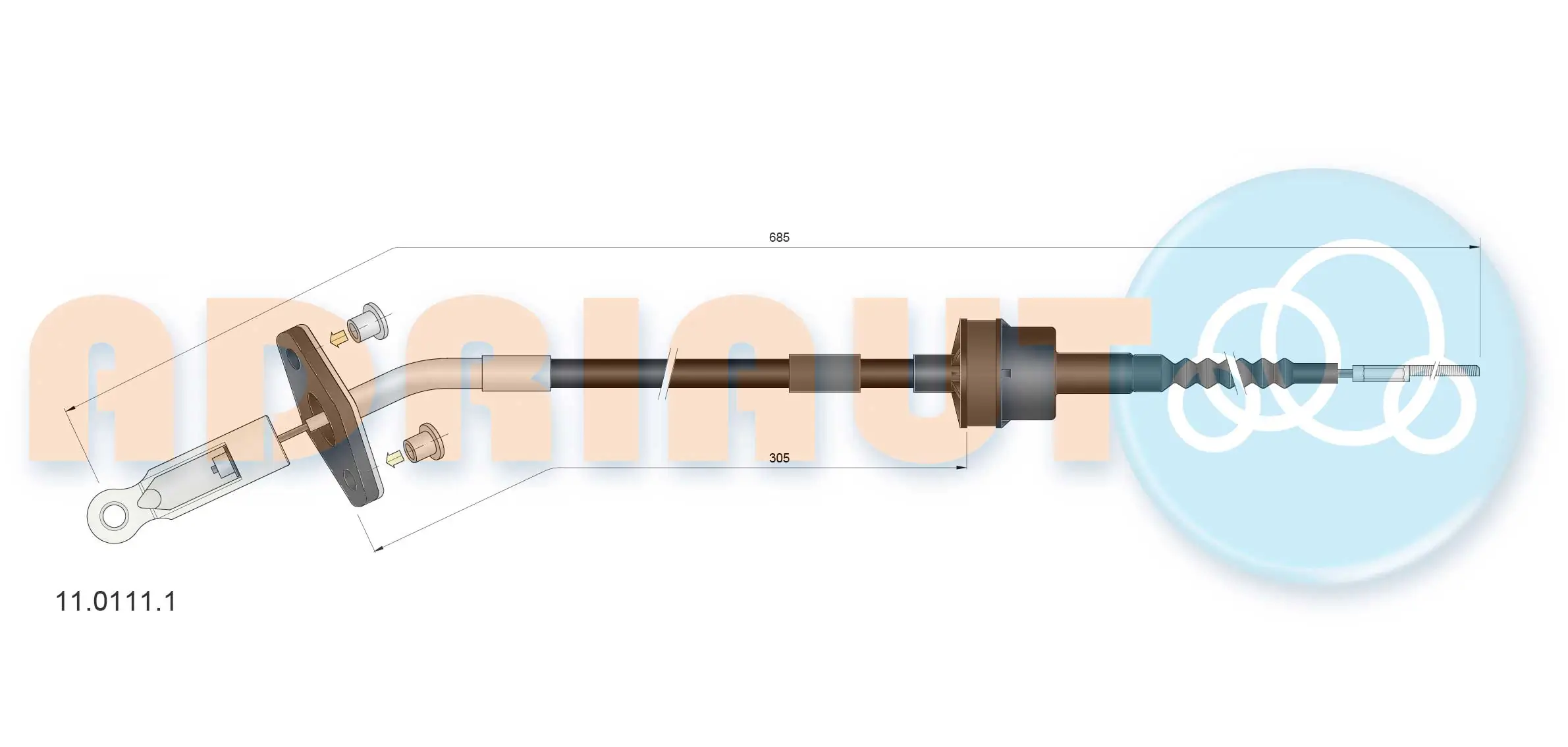 Cable Pull, clutch control 11.0111.1