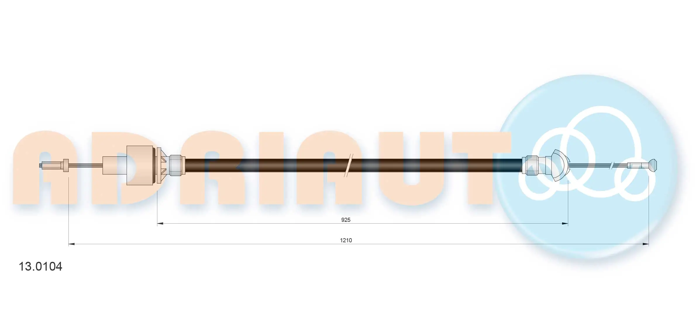 Cable Pull, clutch control 13.0104