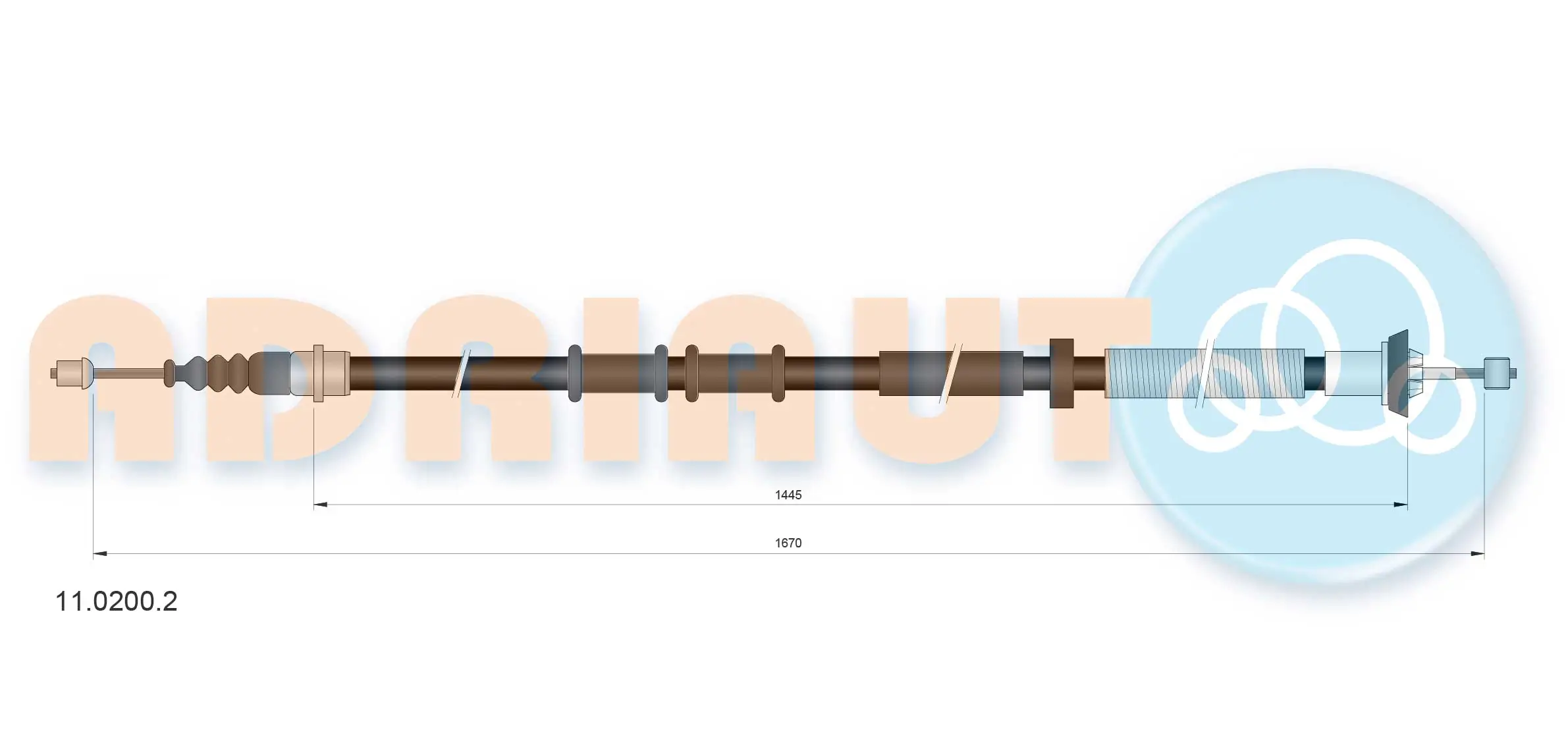 Cable Pull, parking brake 11.0200.2