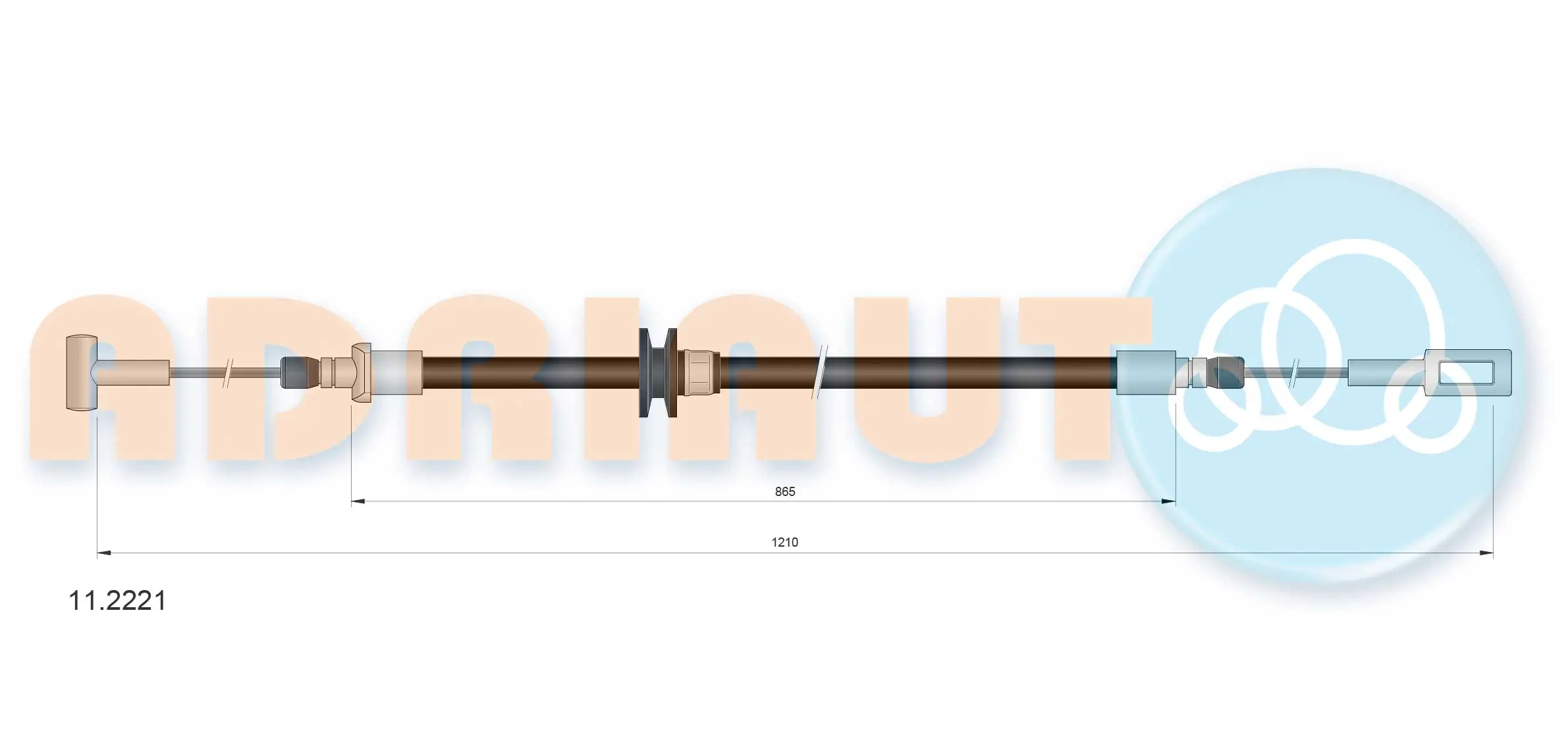 Cable Pull, parking brake 11.2221