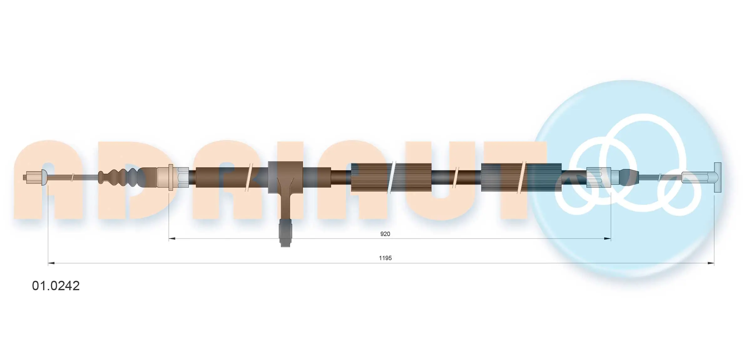 Cable Pull, parking brake 01.0242