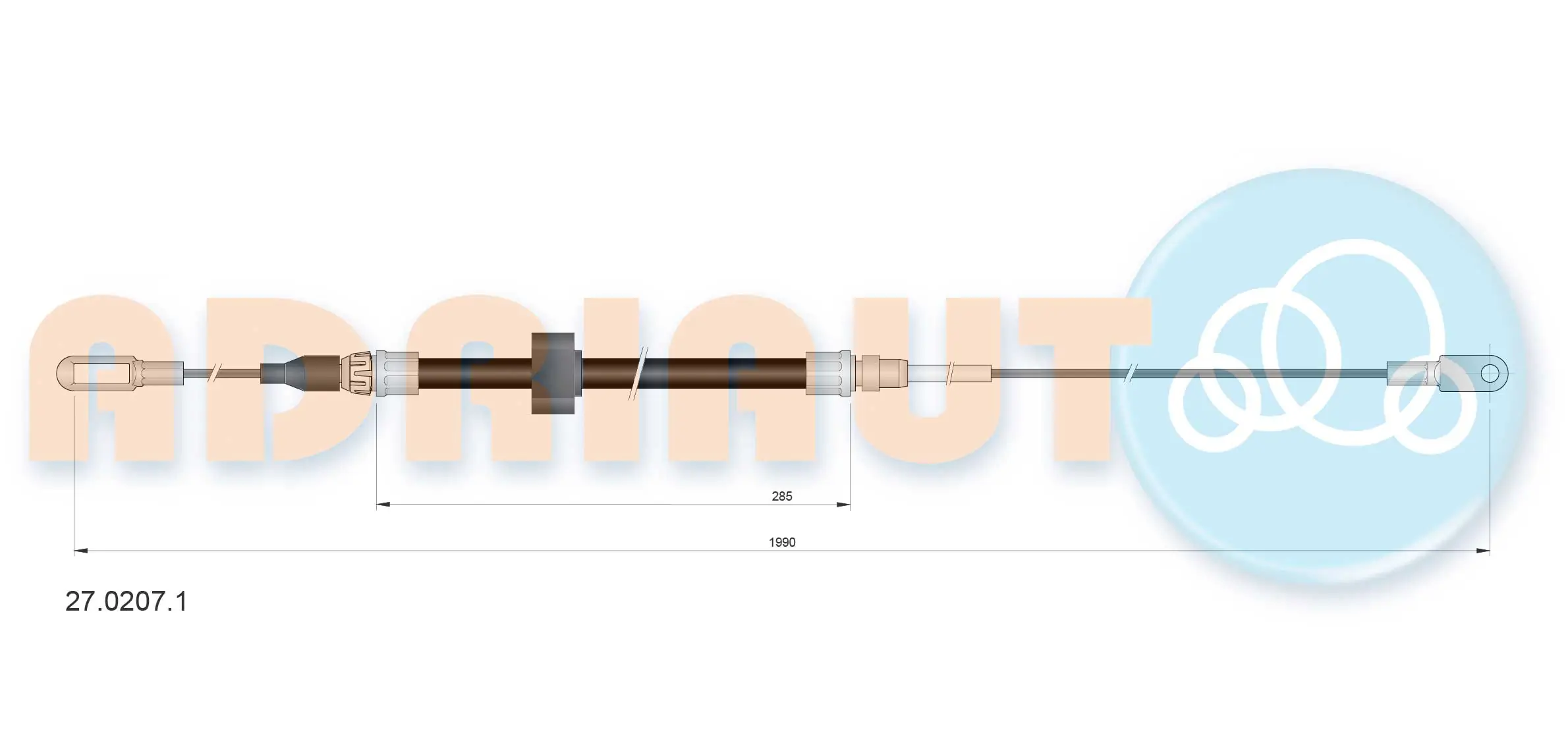 Cable Pull, parking brake 27.0207.1