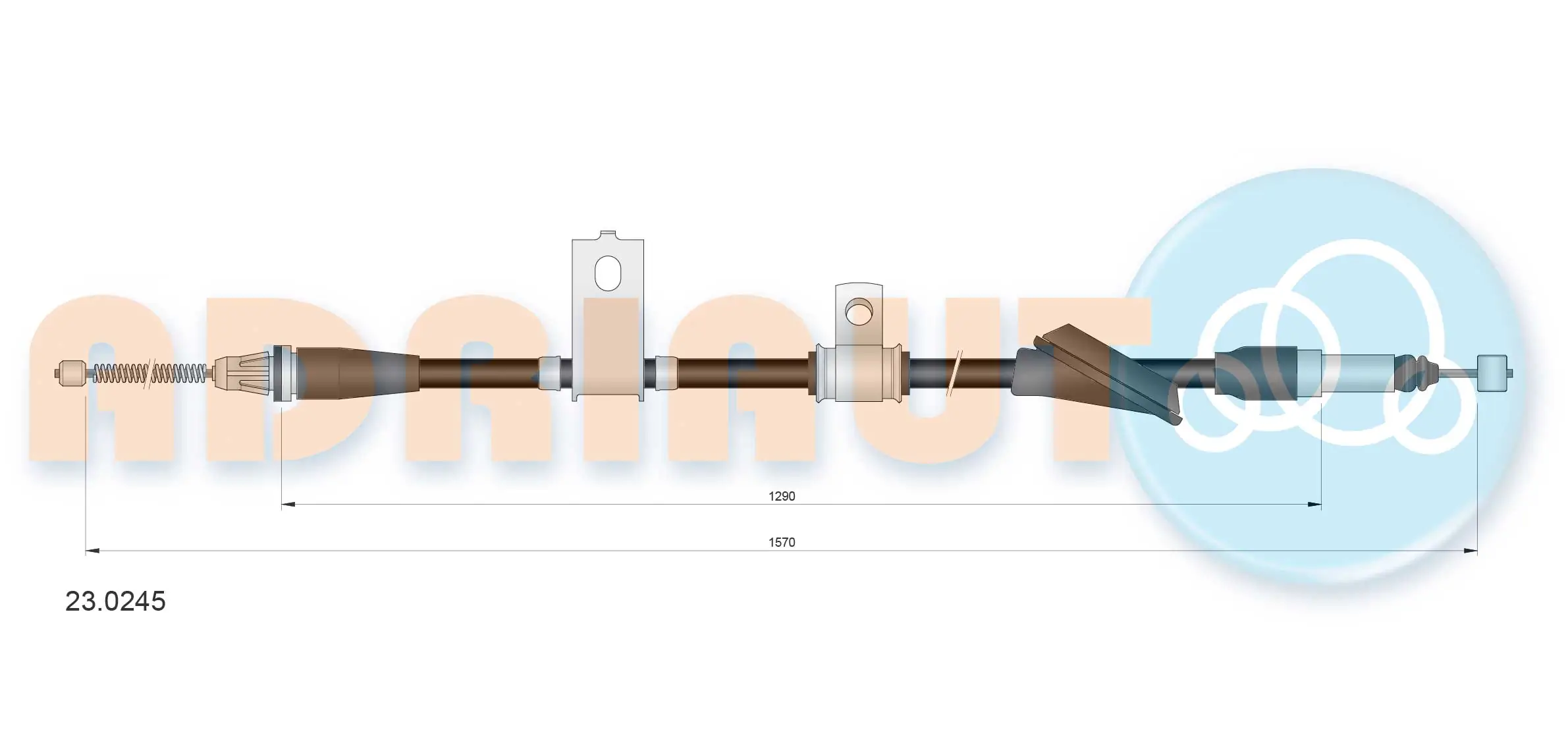 Cable Pull, parking brake 23.0245