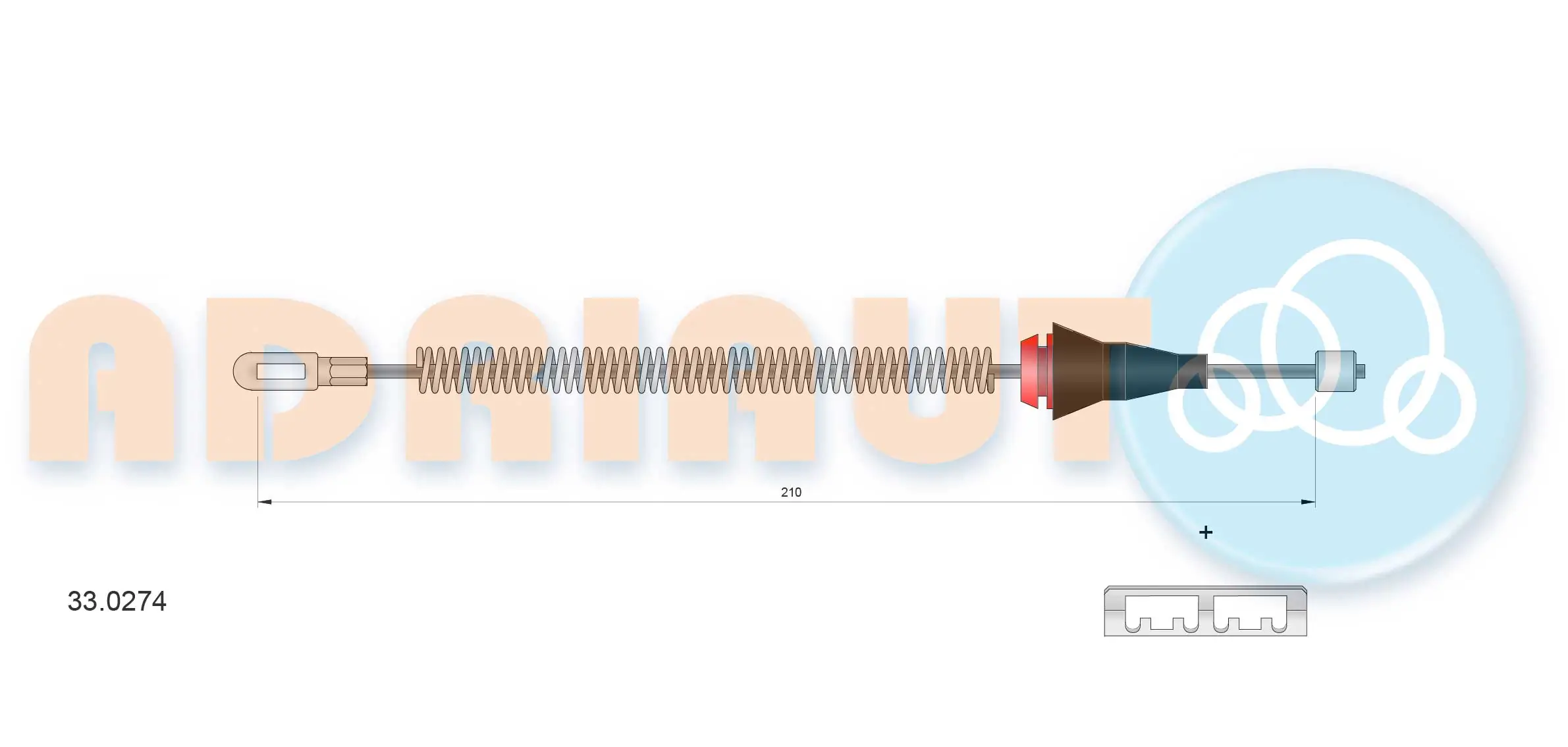 Cable Pull, parking brake 33.0274