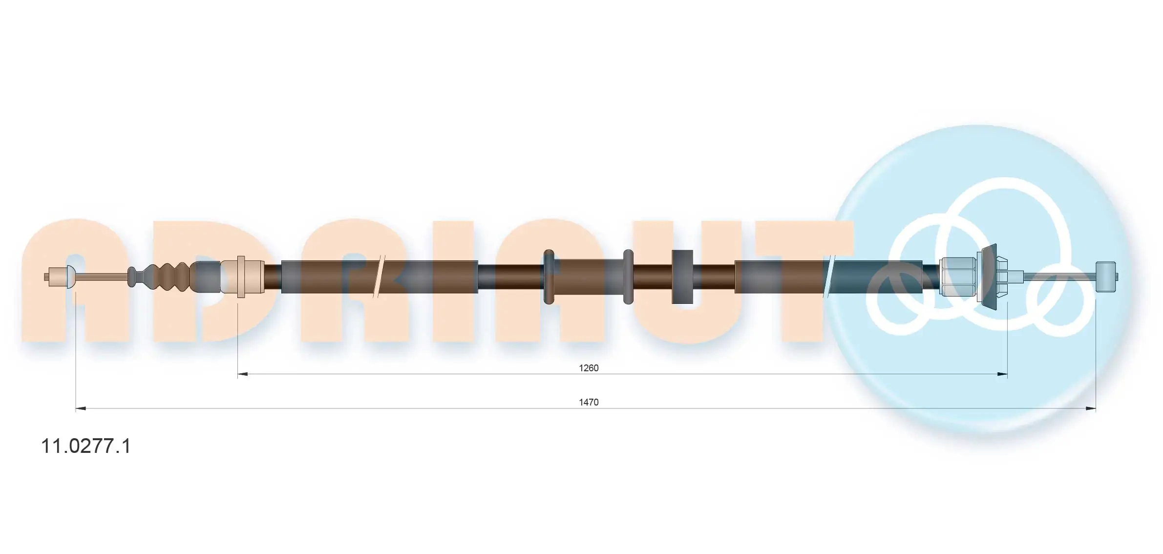 Cable Pull, parking brake 11.0277.1