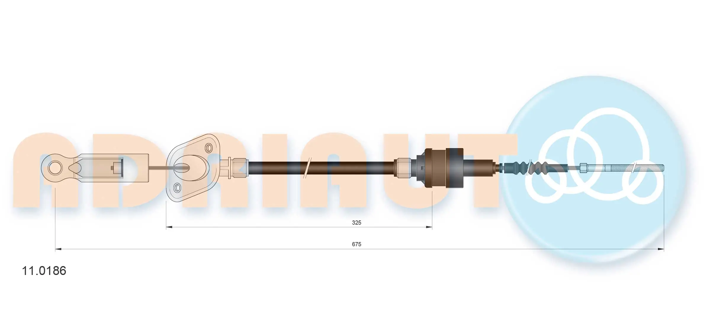 Cable Pull, clutch control 11.0186