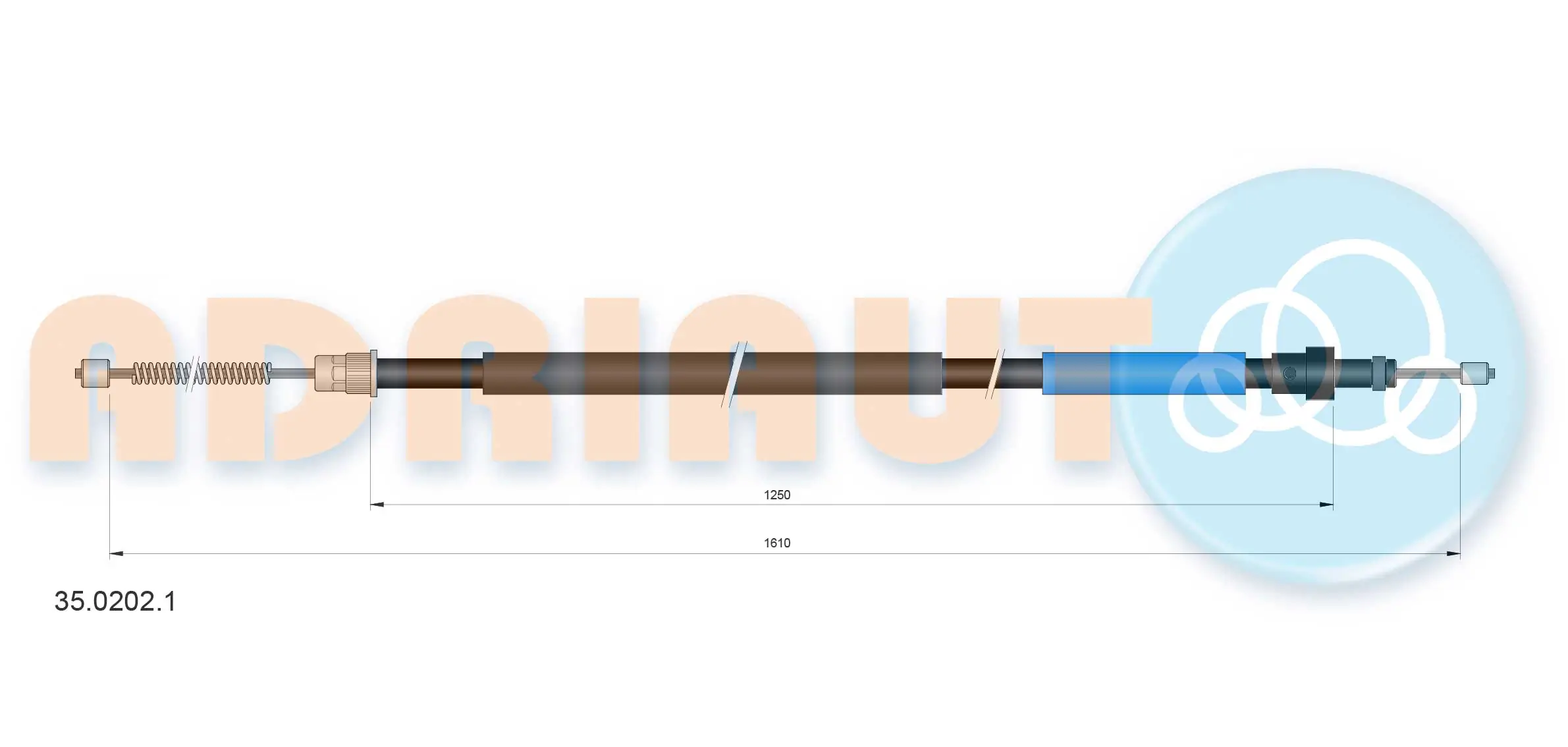 Cable Pull, parking brake 35.0202.1