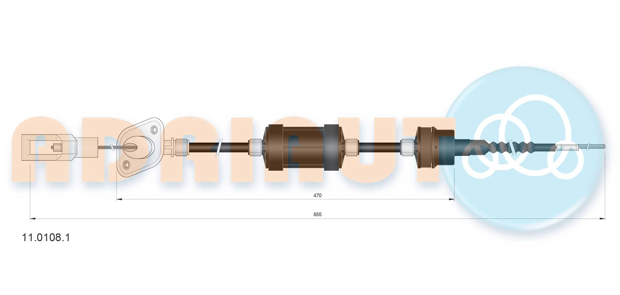 Cable Pull, clutch control 11.0108.1