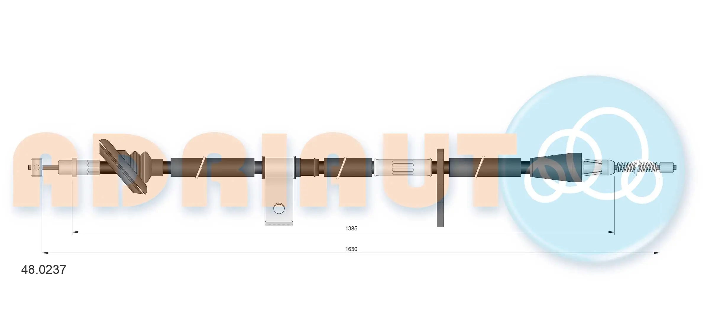 Cable Pull, parking brake 48.0237