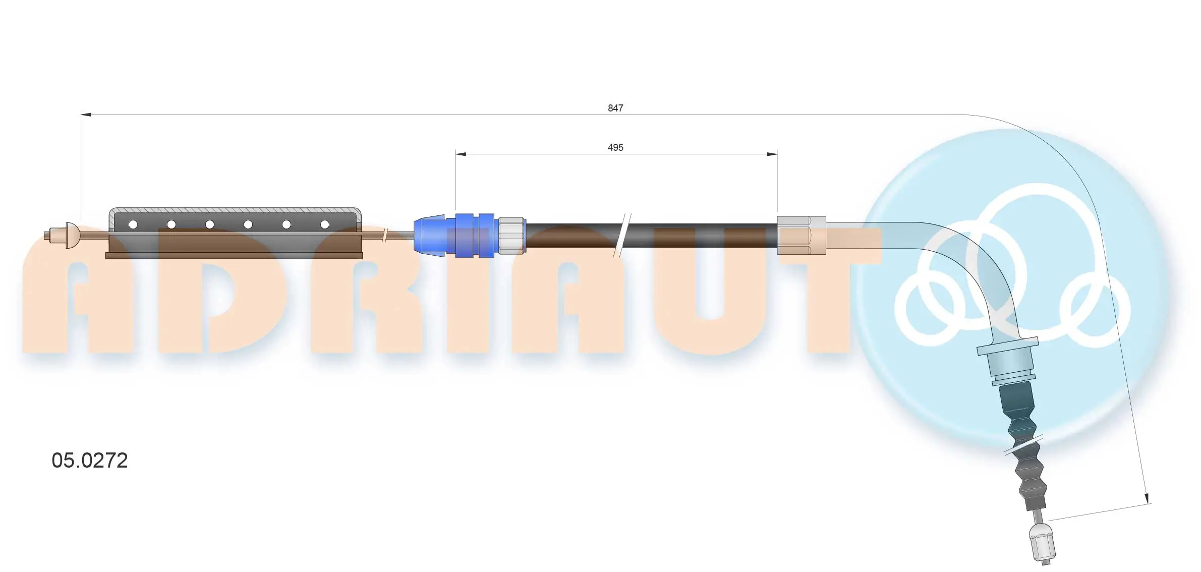 Cable Pull, parking brake 05.0272