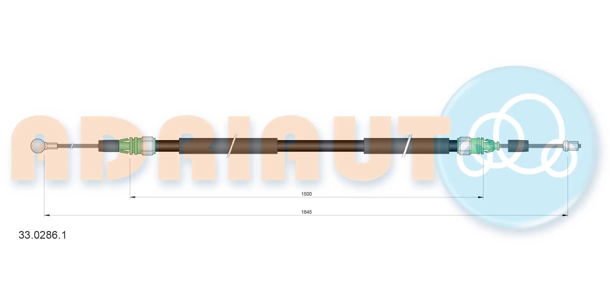 Cable Pull, parking brake 33.0286.1