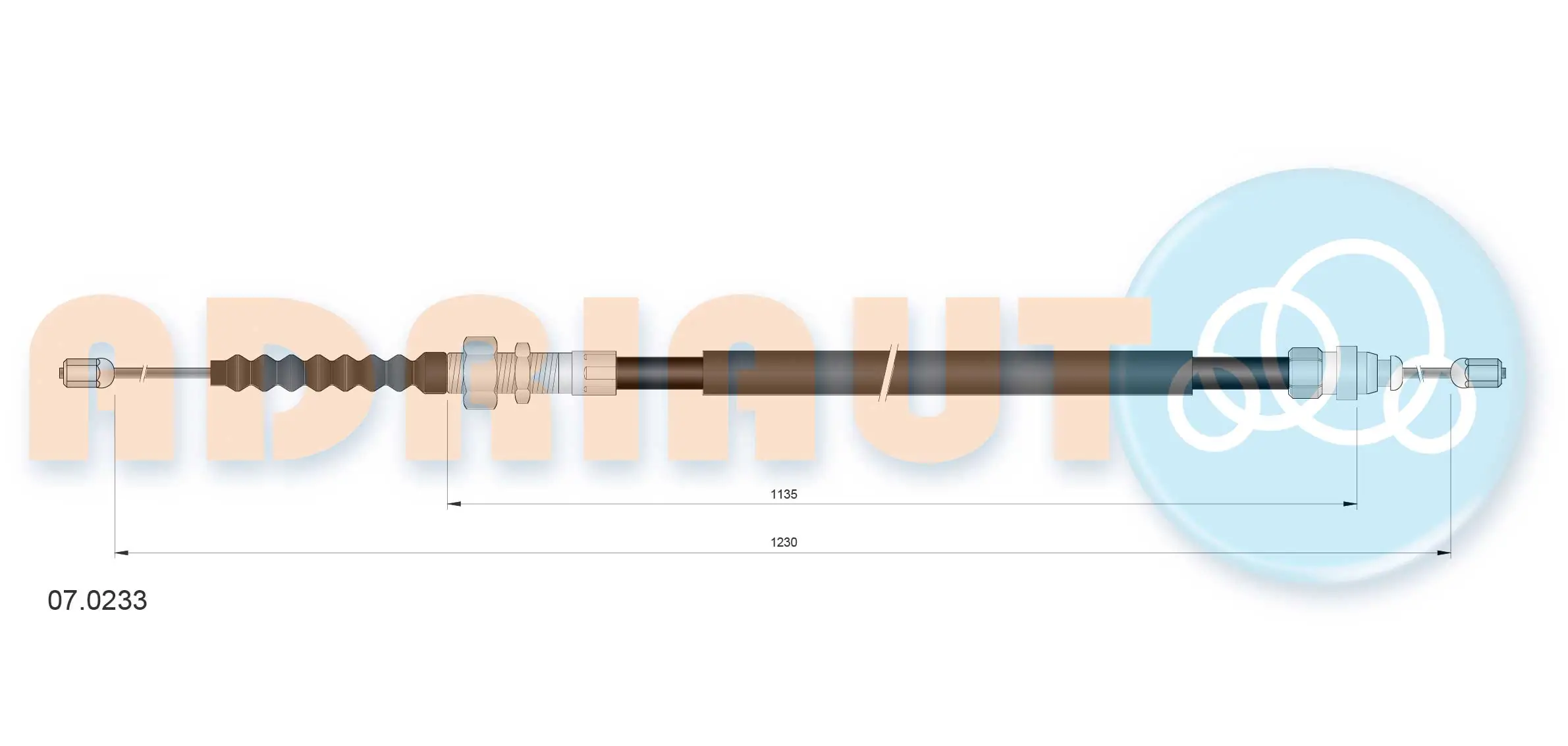Cable Pull, parking brake 07.0233
