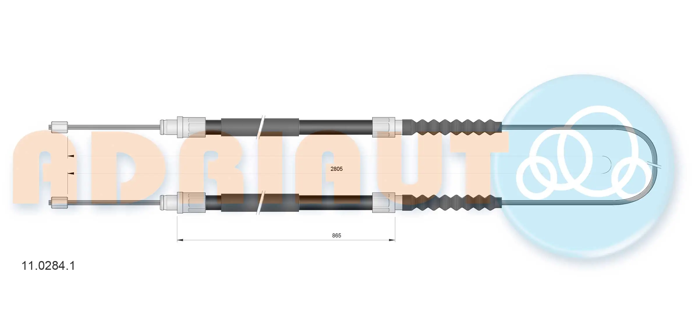 Cable Pull, parking brake 11.0284.1