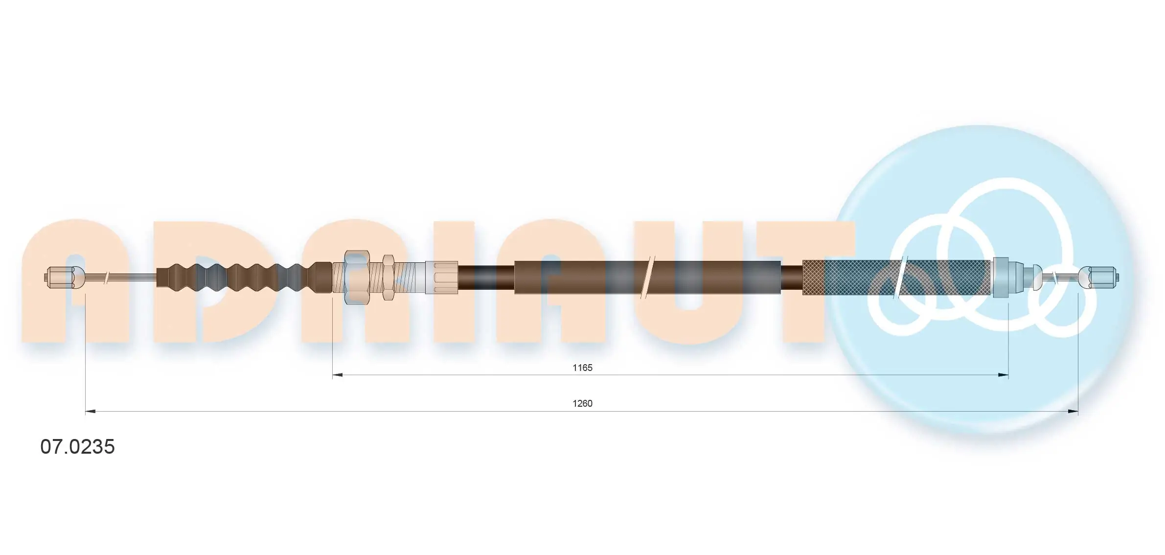 Cable Pull, parking brake 07.0235
