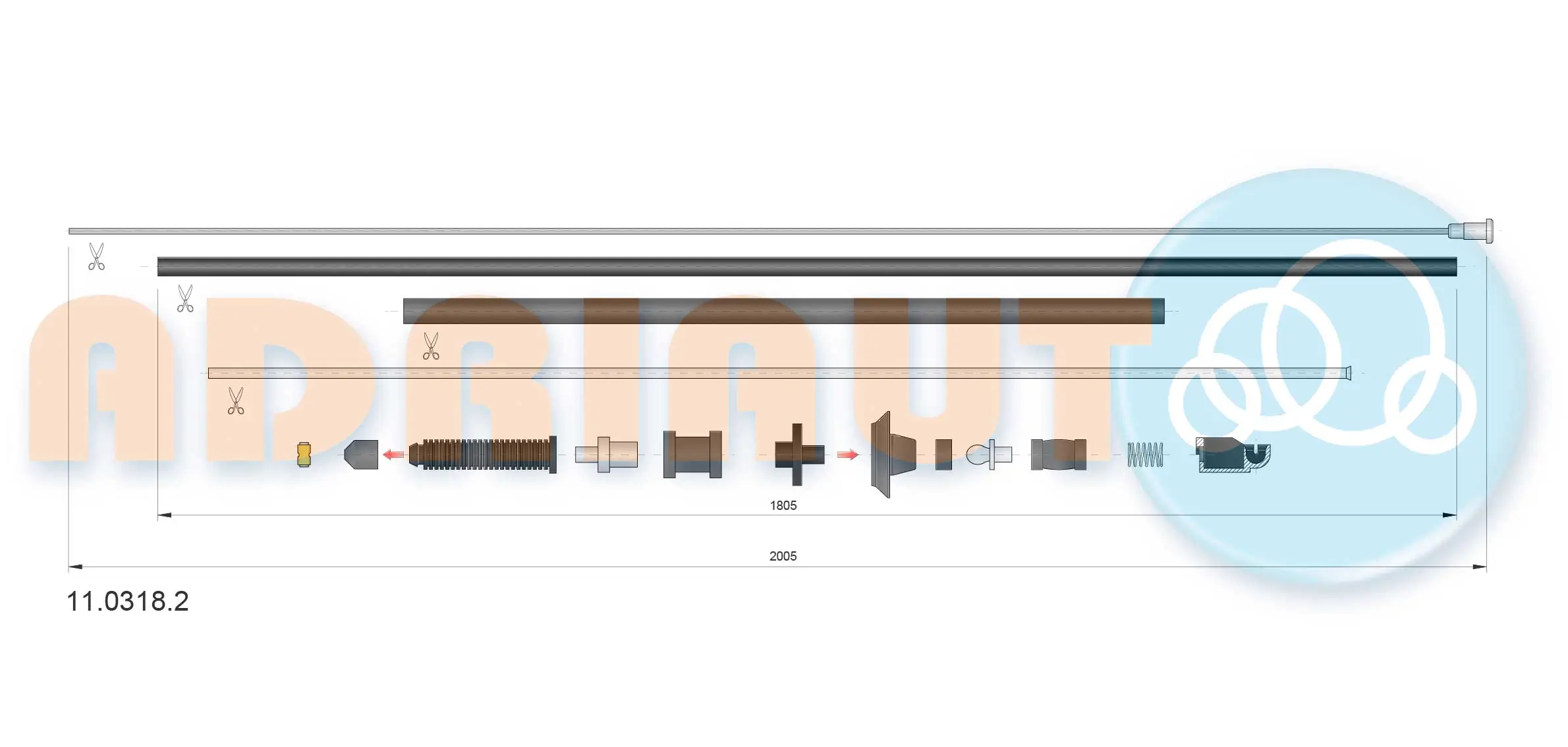Accelerator Cable 11.0318.2
