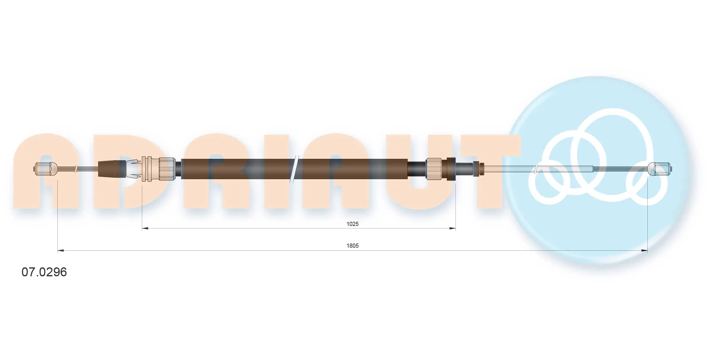 Cable Pull, parking brake 07.0296