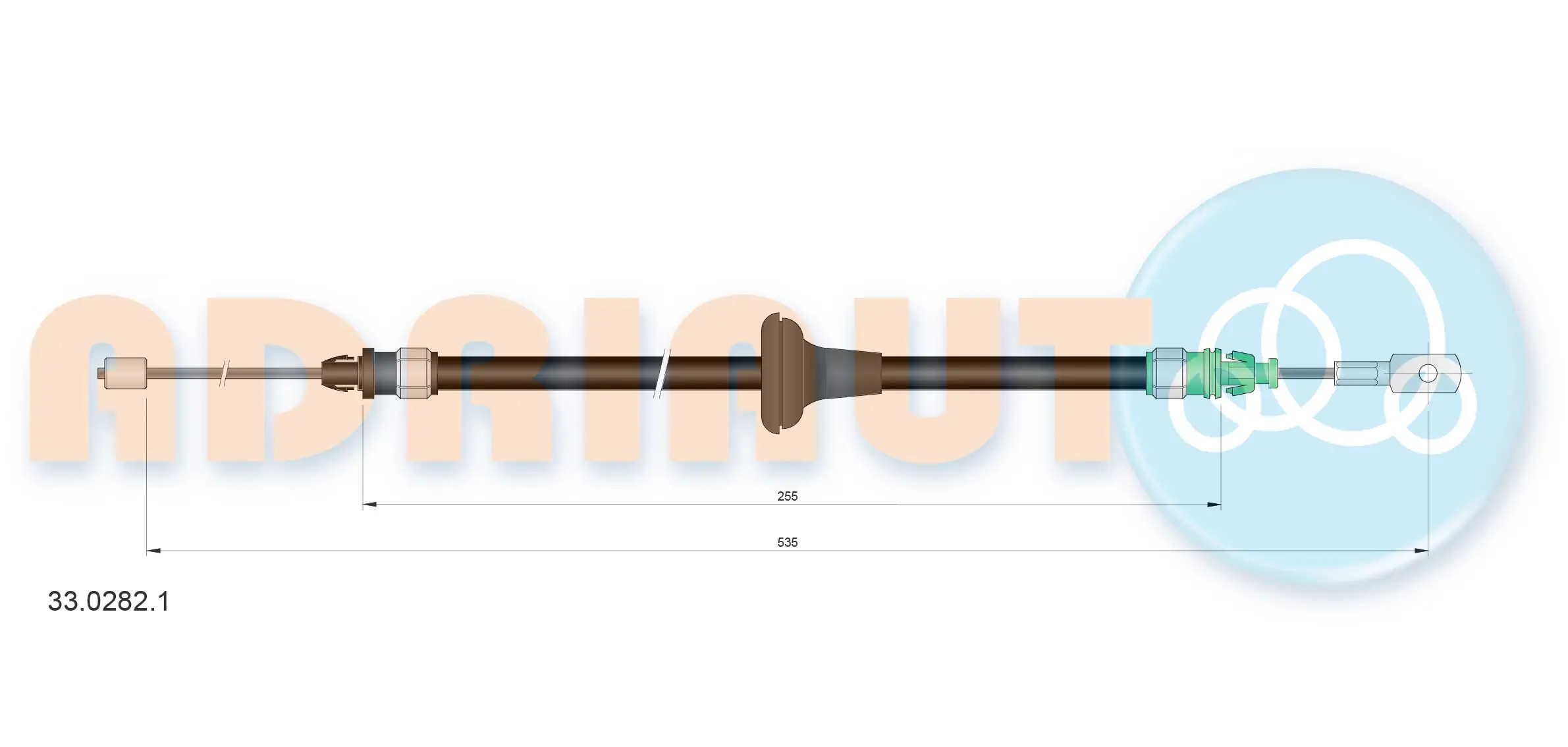Cable Pull, parking brake 33.0282.1