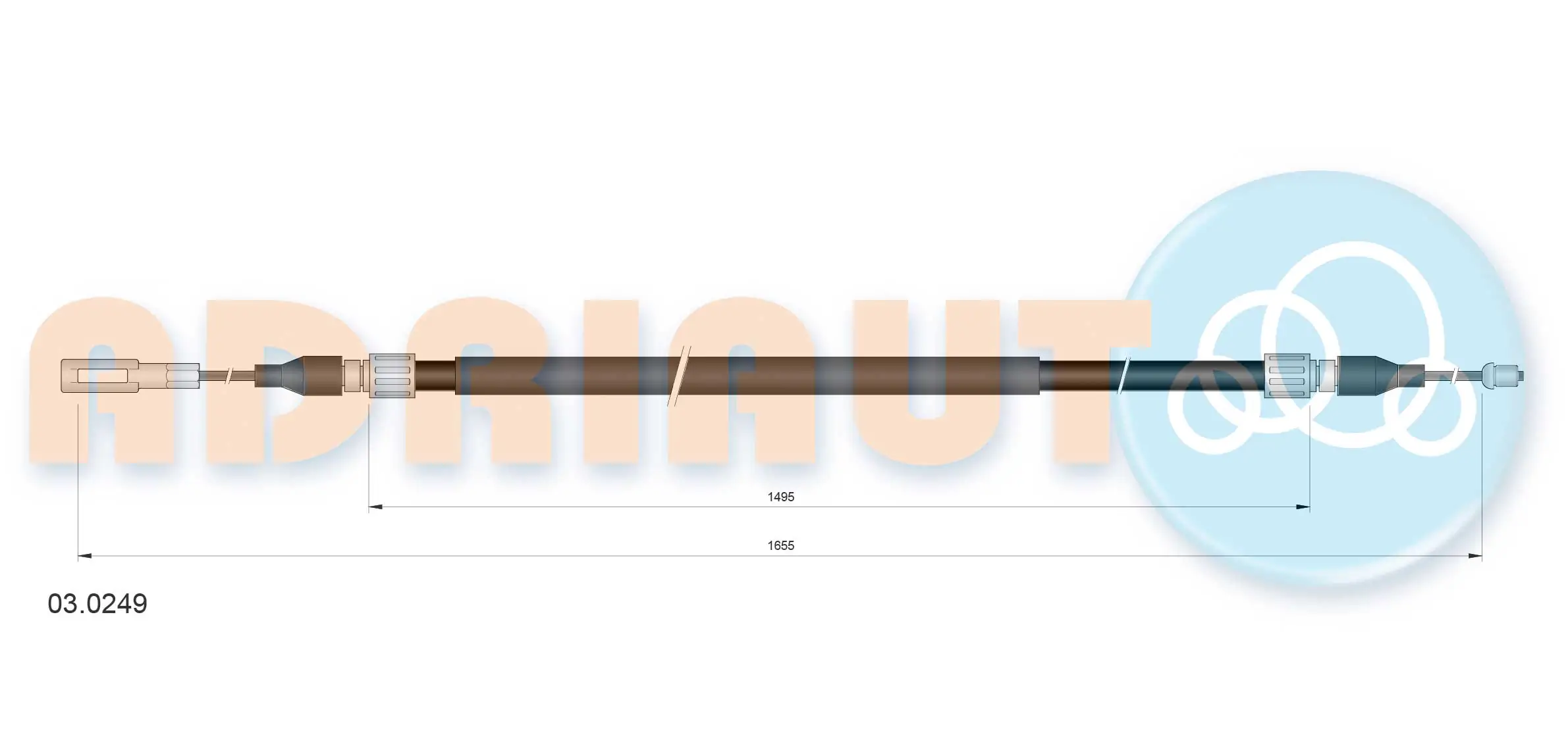 Cable Pull, parking brake 03.0249