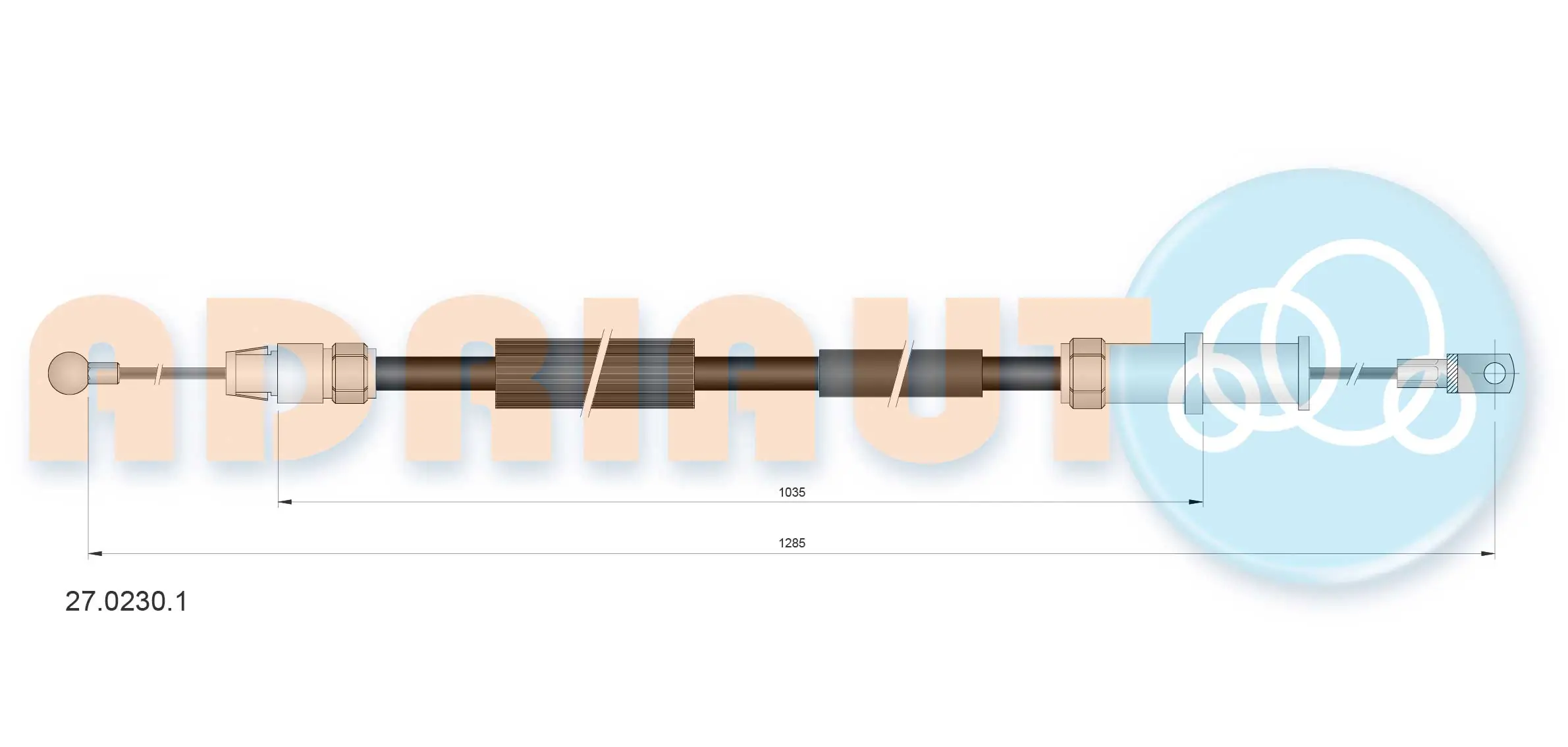 Cable Pull, parking brake 27.0230.1