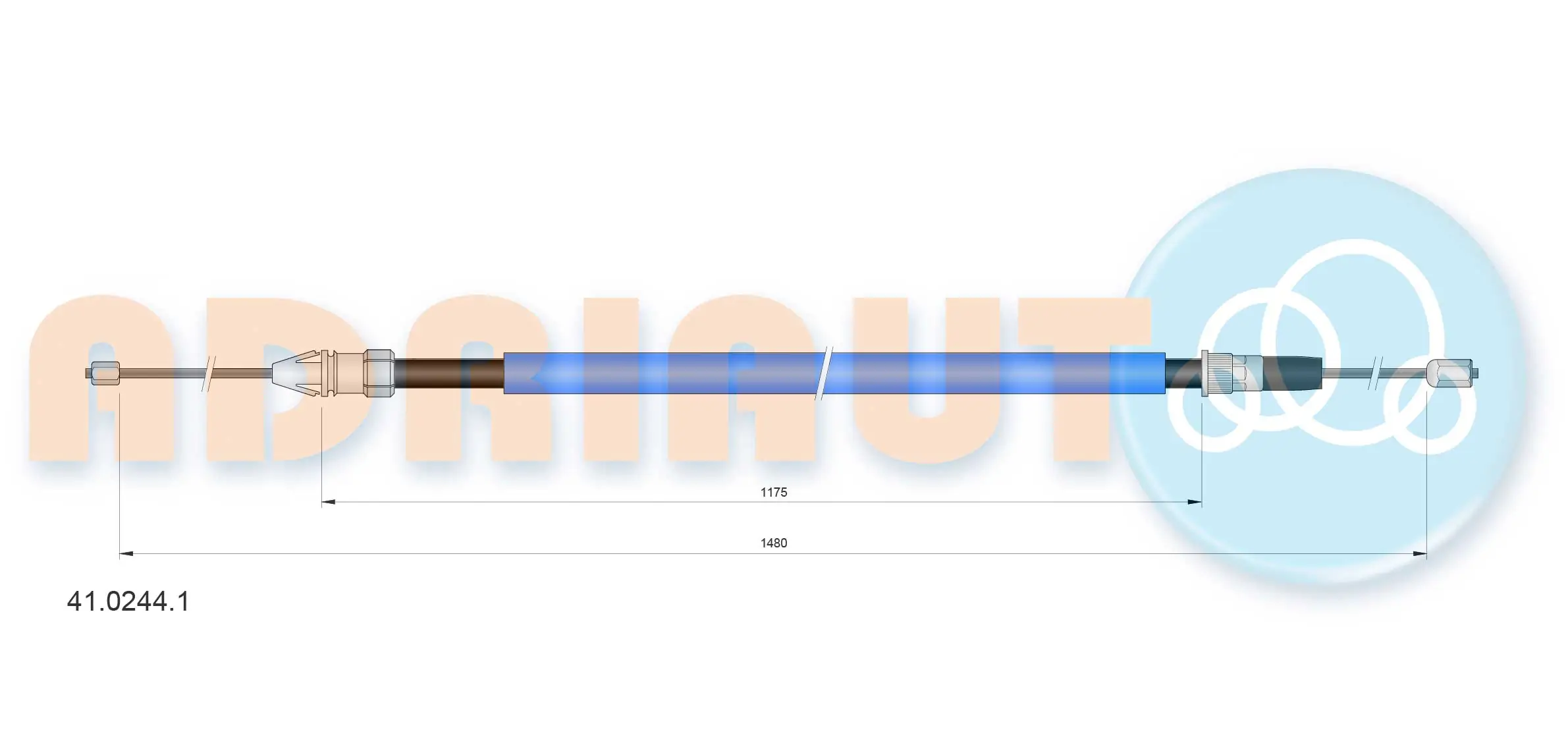Cable Pull, parking brake 41.0244.1