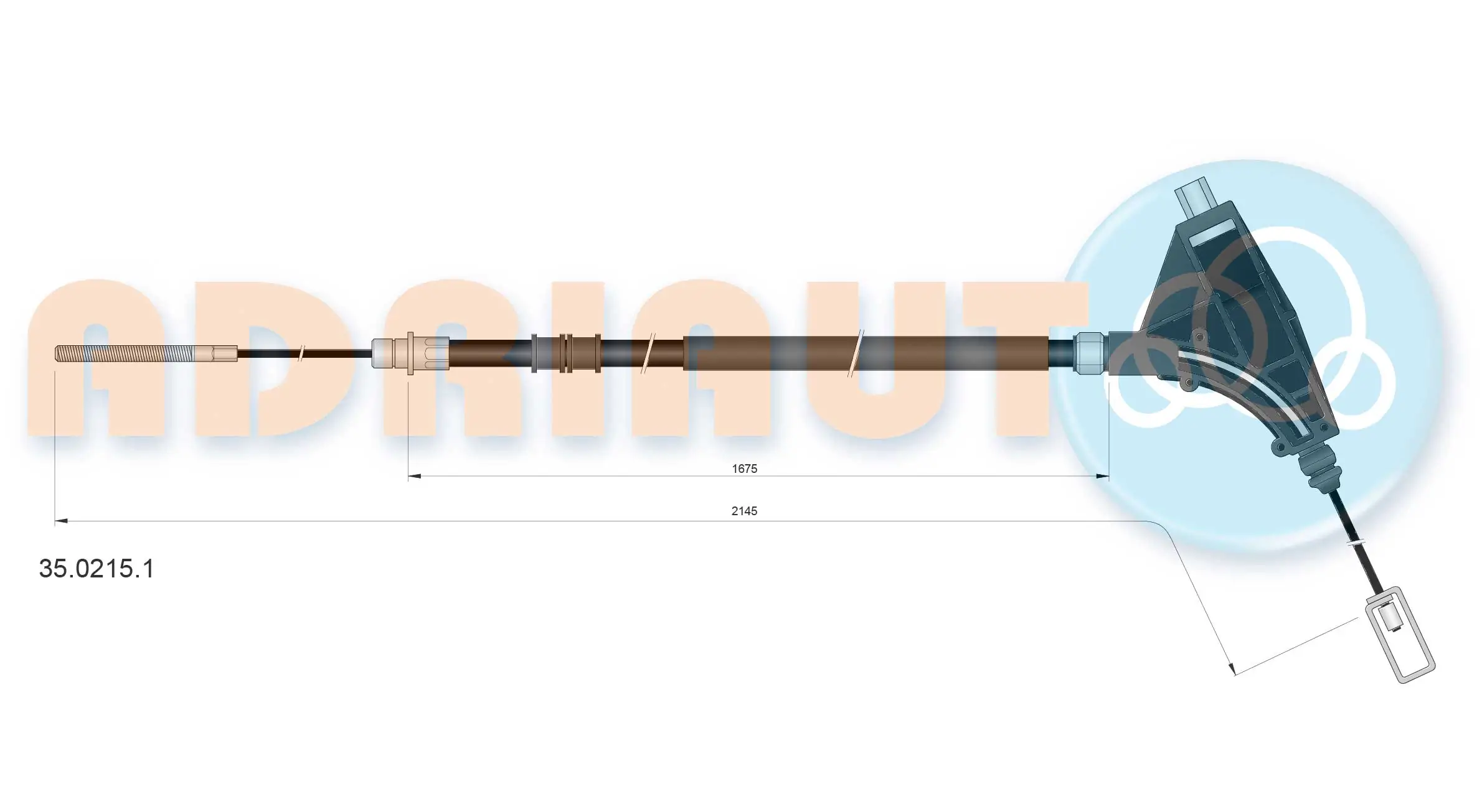 Cable Pull, parking brake 35.0215.1