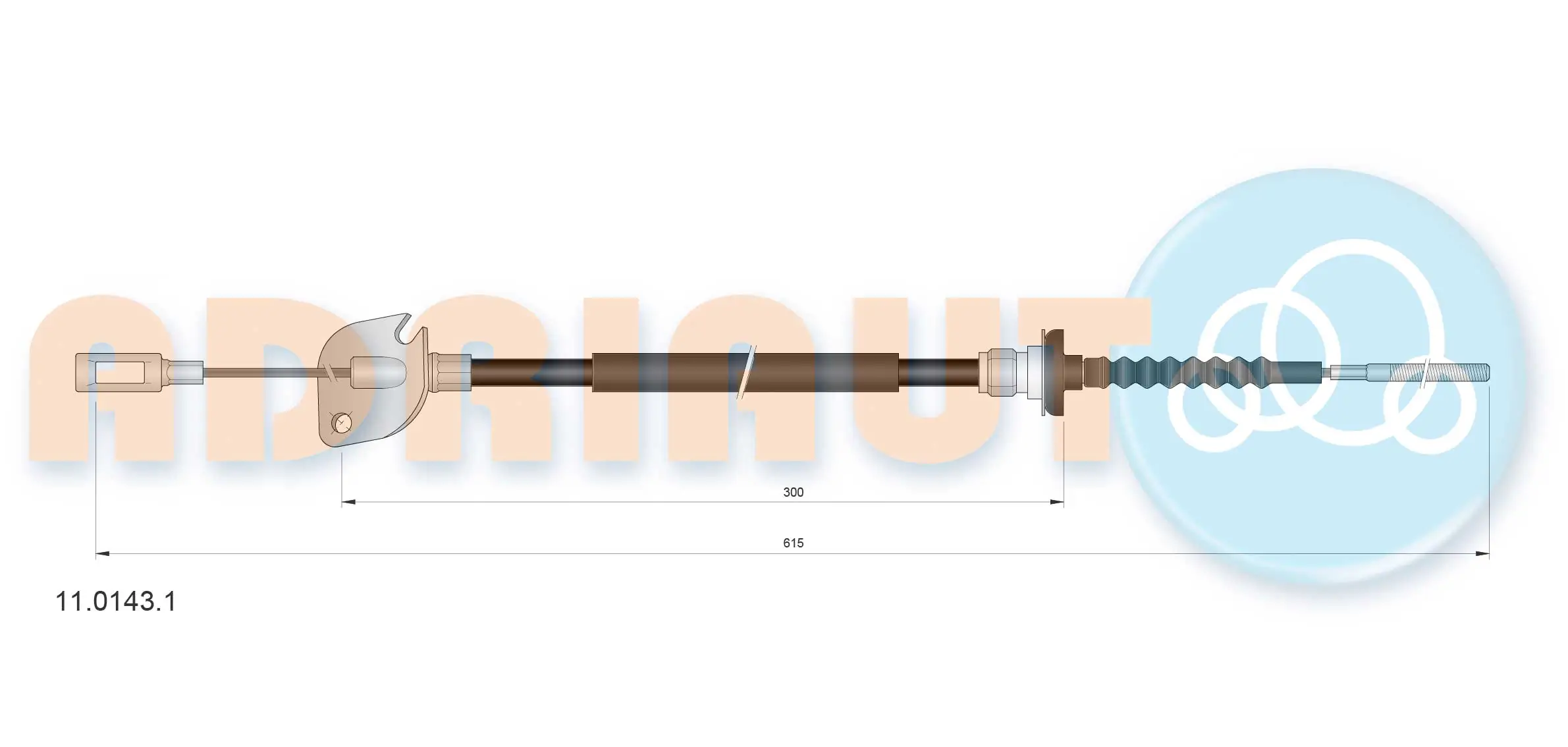 Cable Pull, clutch control 11.0143.1