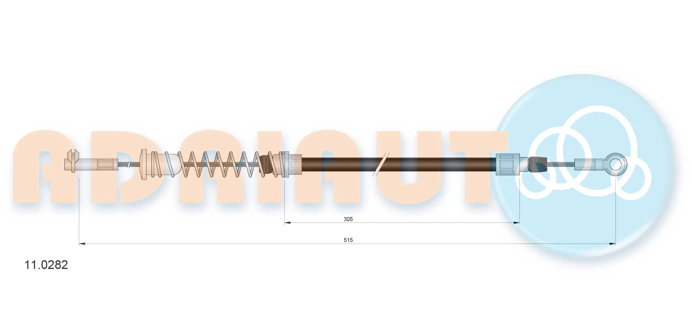 Cable Pull, parking brake 11.0282