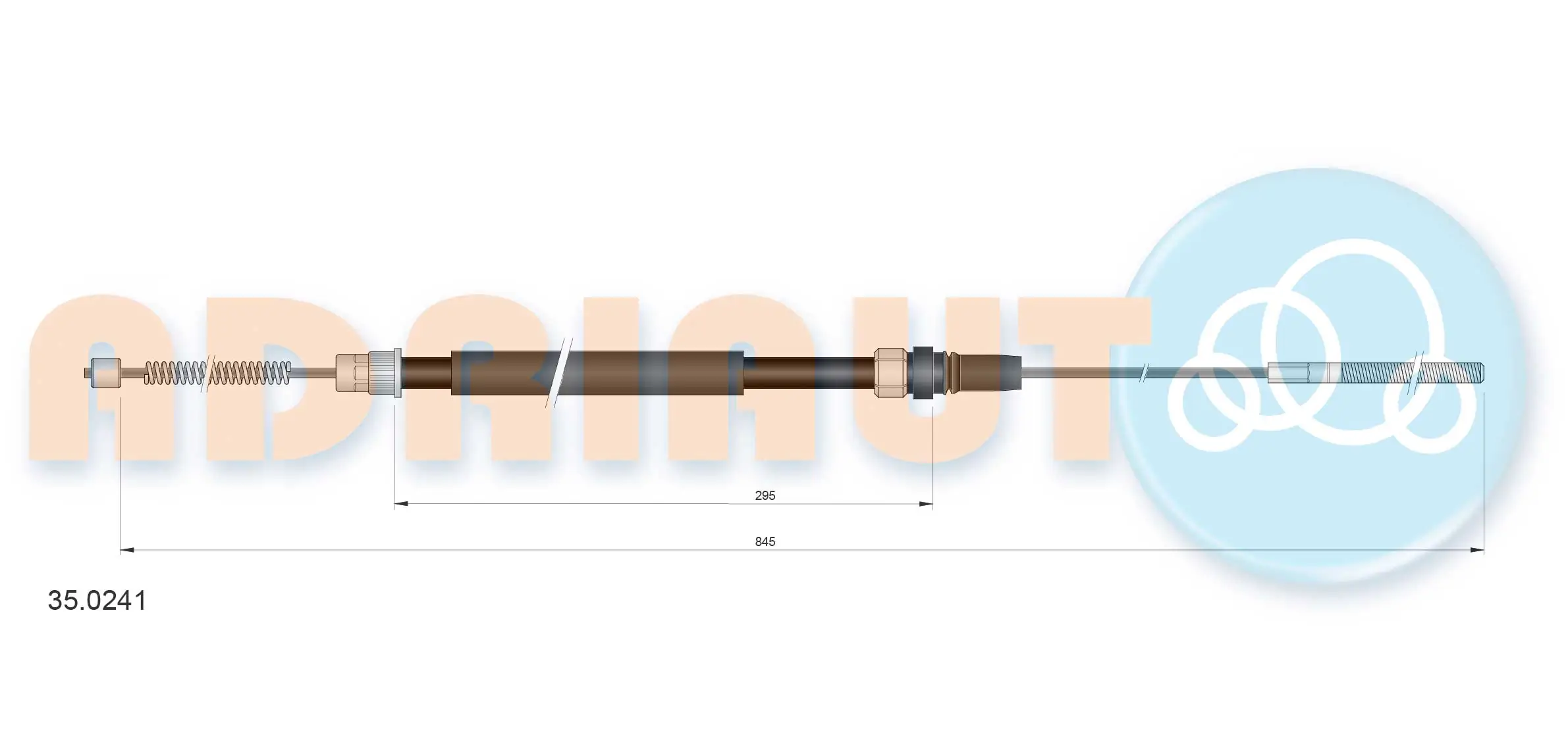 Cable Pull, parking brake 35.0241