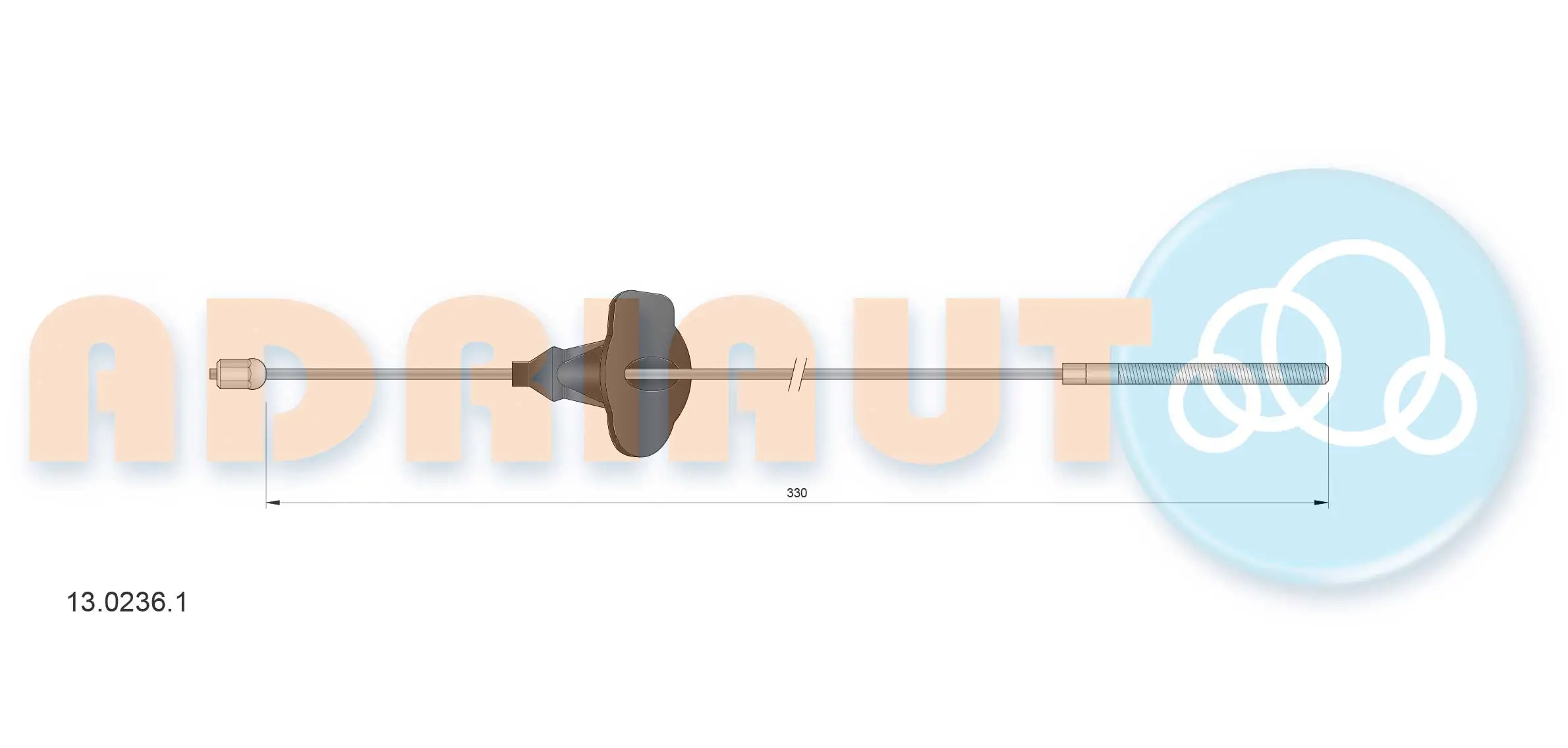 Cable Pull, parking brake 13.0236.1