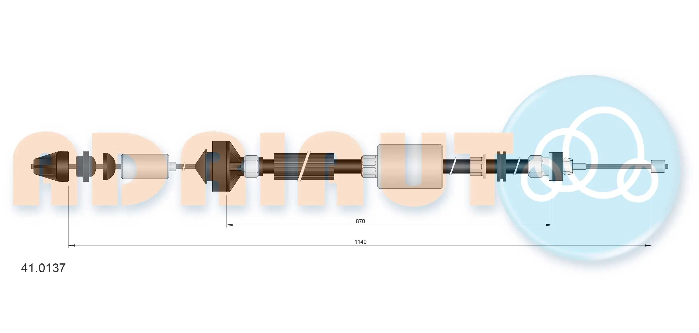Cable Pull, clutch control 41.0137