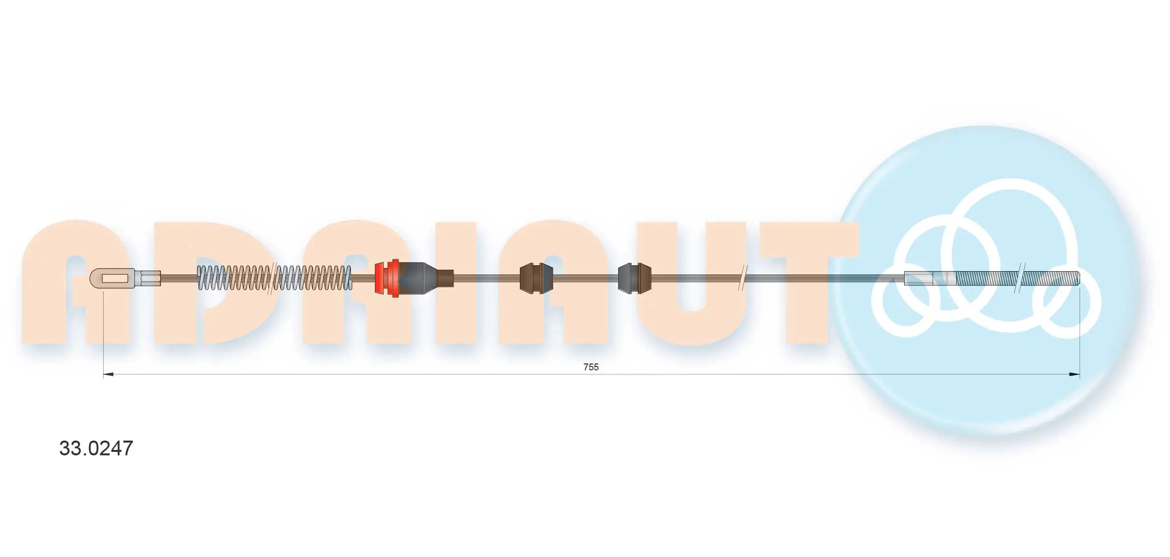 Cable Pull, parking brake 33.0247