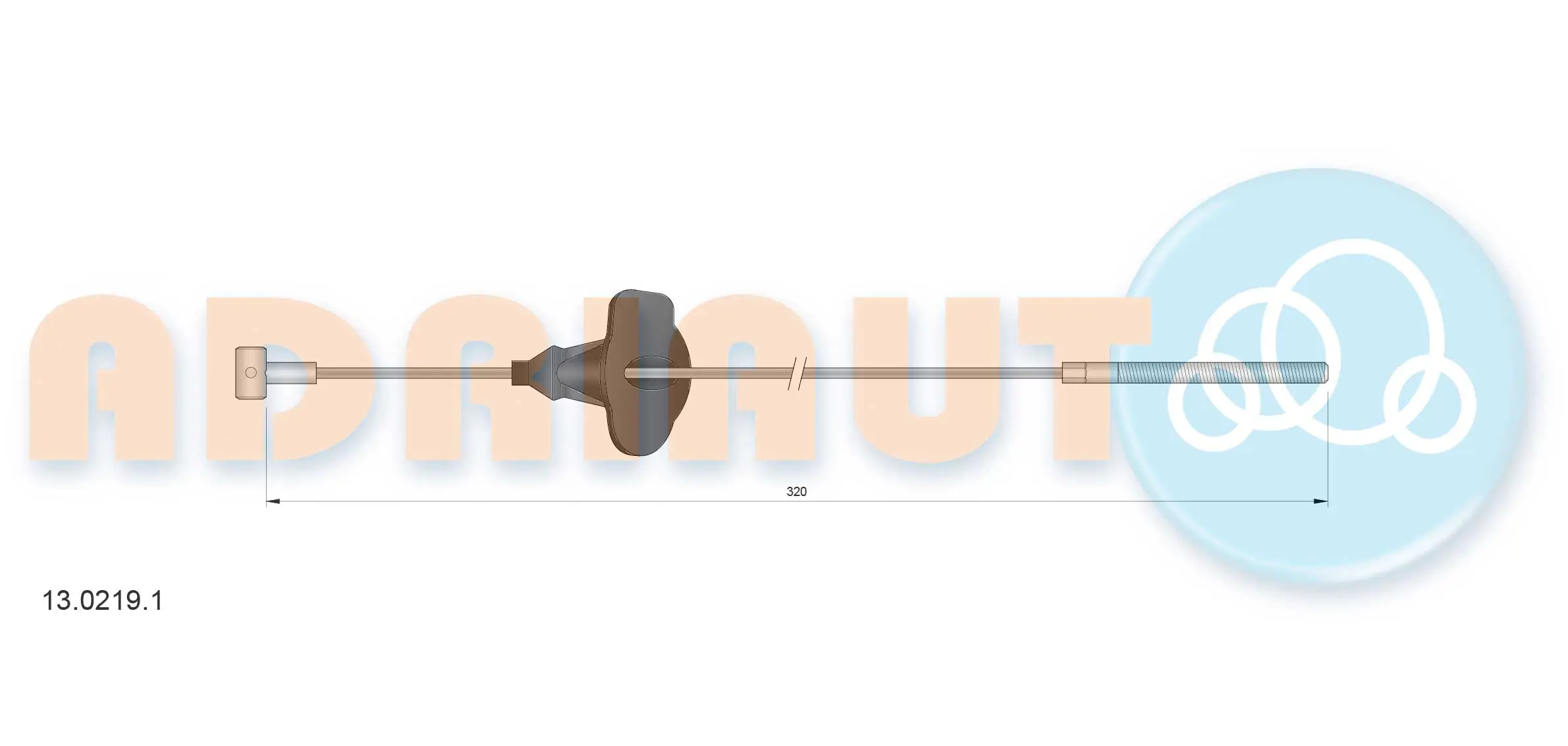 Cable Pull, parking brake 13.0219.1