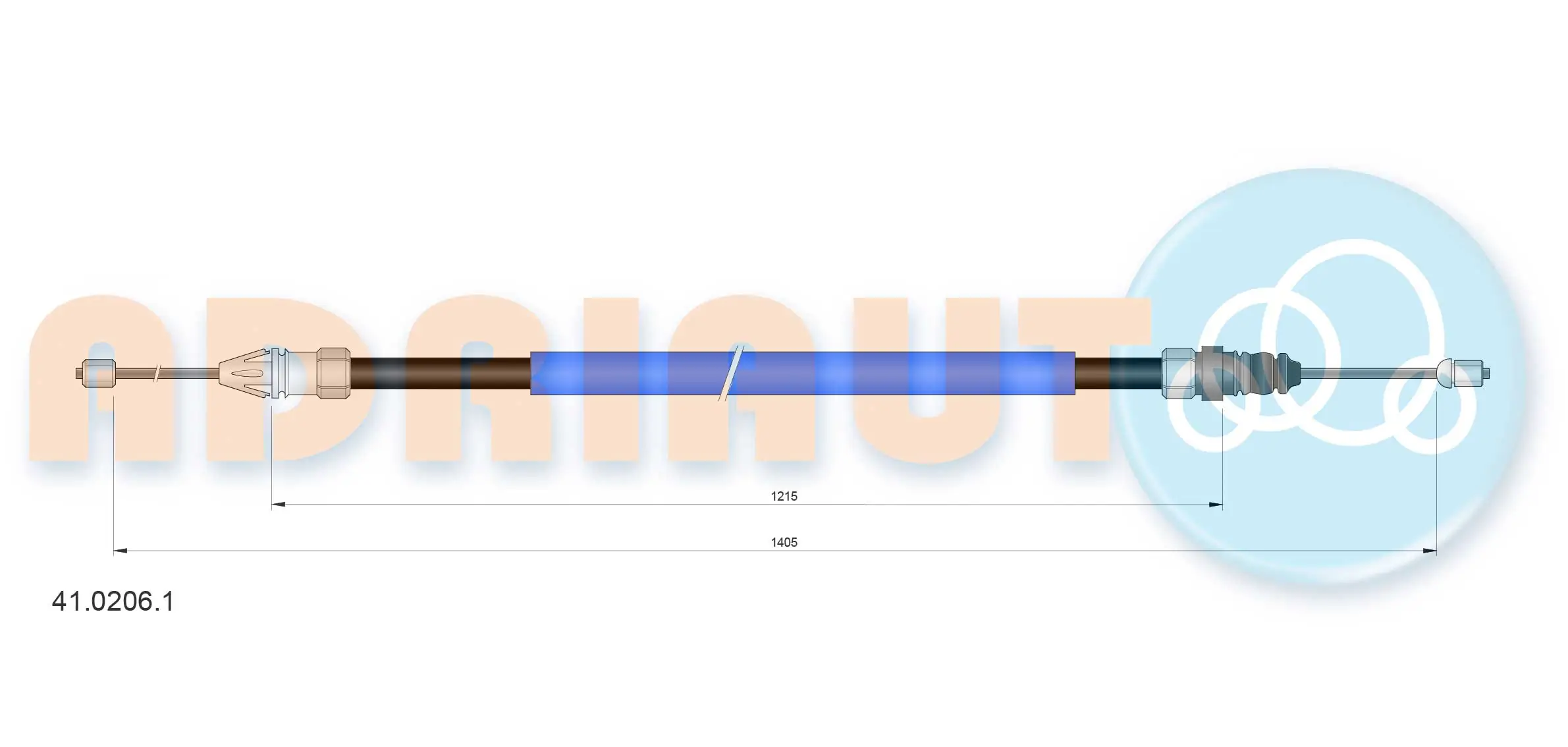 Cable Pull, parking brake 41.0206.1