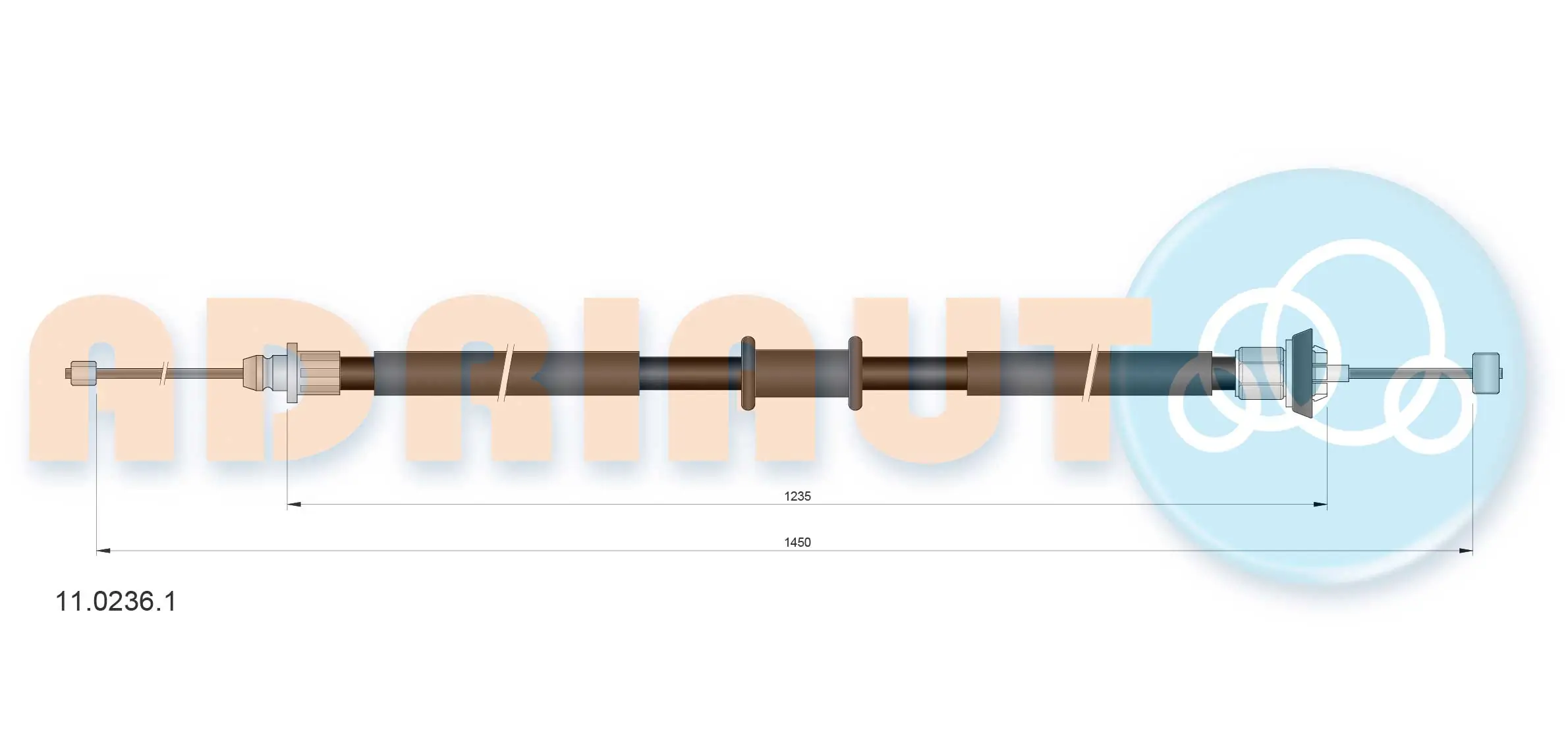 Cable Pull, parking brake 11.0236.1