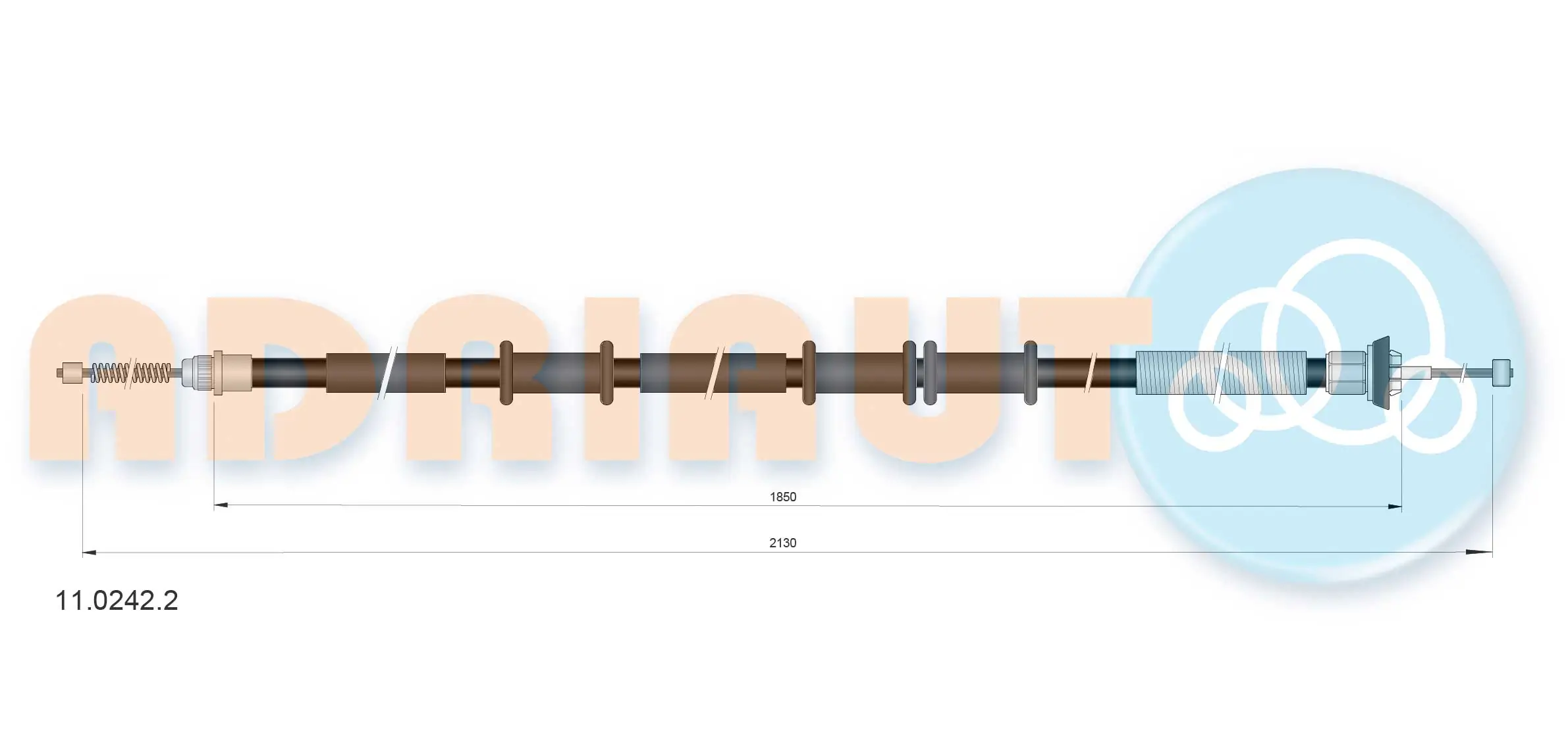 Cable Pull, parking brake 11.0242.2
