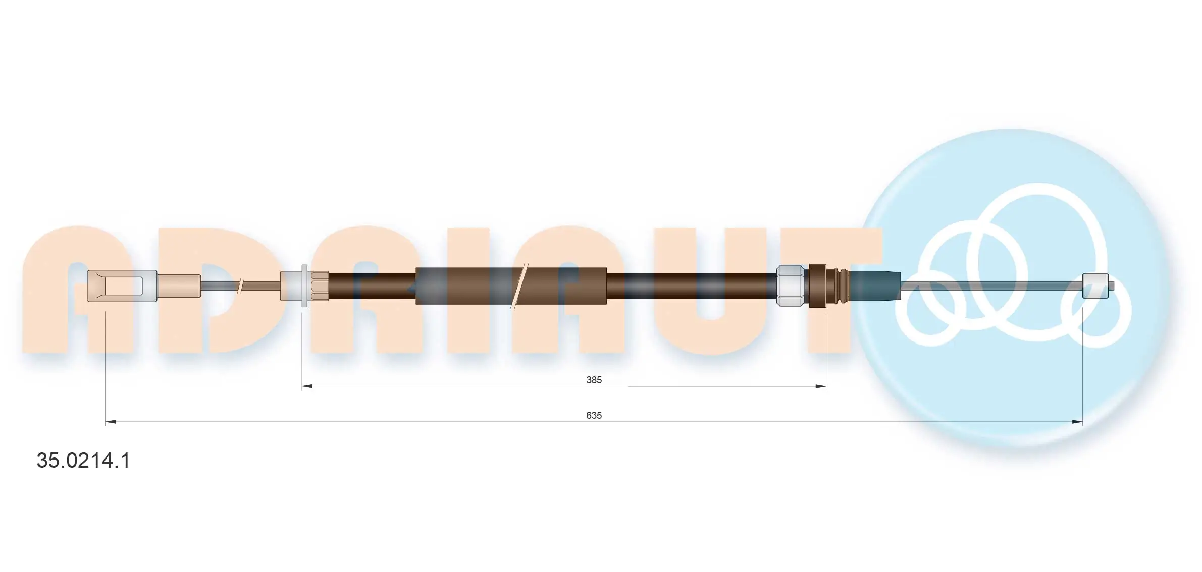 Cable Pull, parking brake 35.0214.1