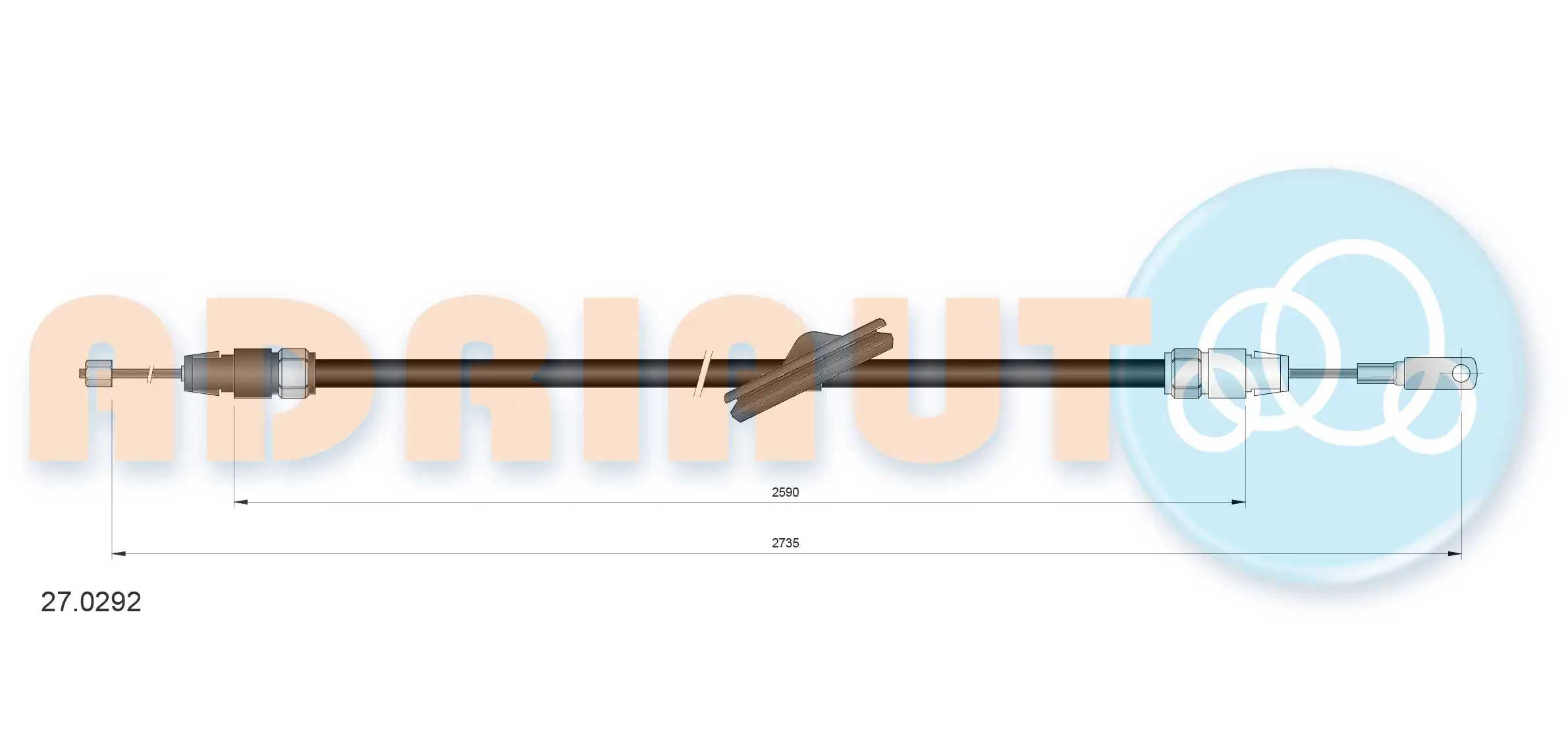 Cable Pull, parking brake 27.0292