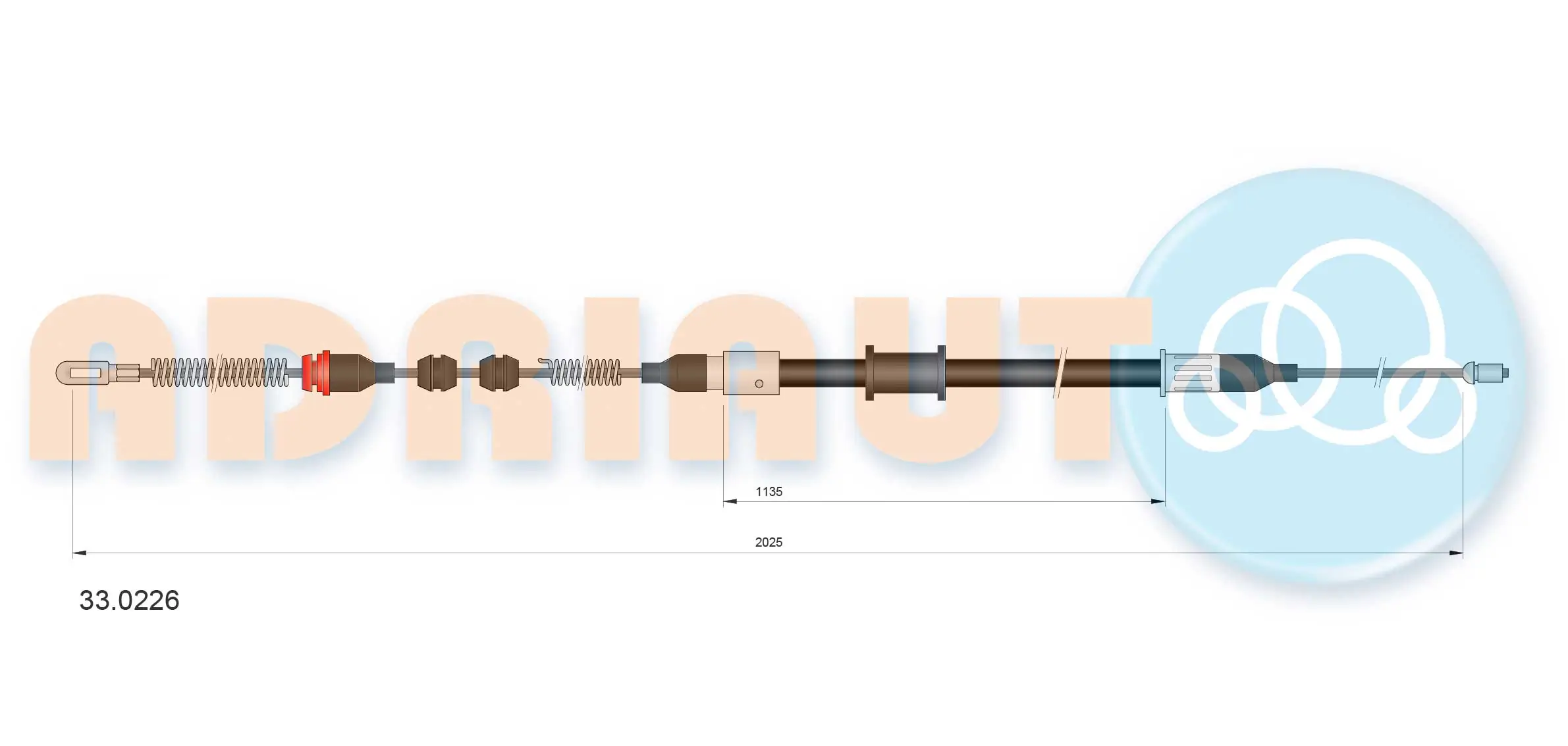 Cable Pull, parking brake 33.0226