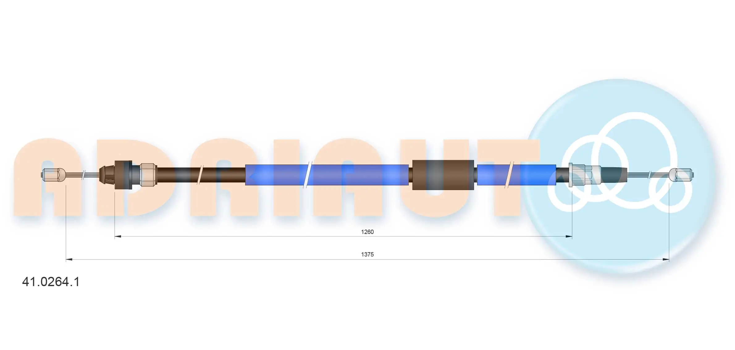 Cable Pull, parking brake 41.0264.1