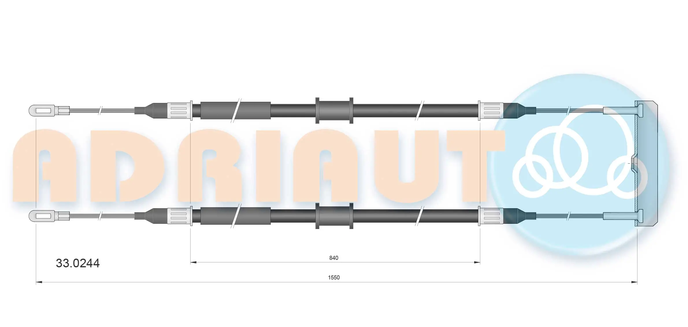 Cable Pull, parking brake 33.0244