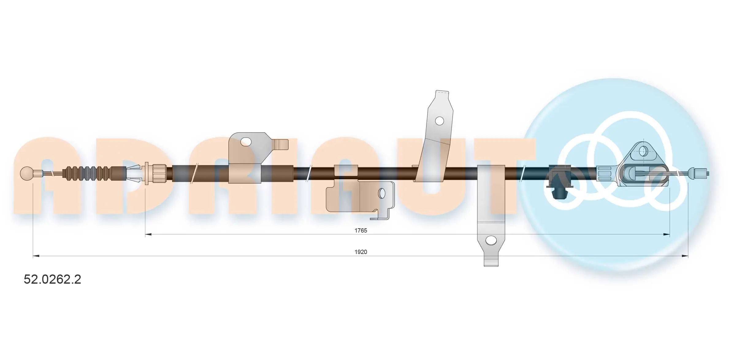 Cable Pull, parking brake 52.0262.2