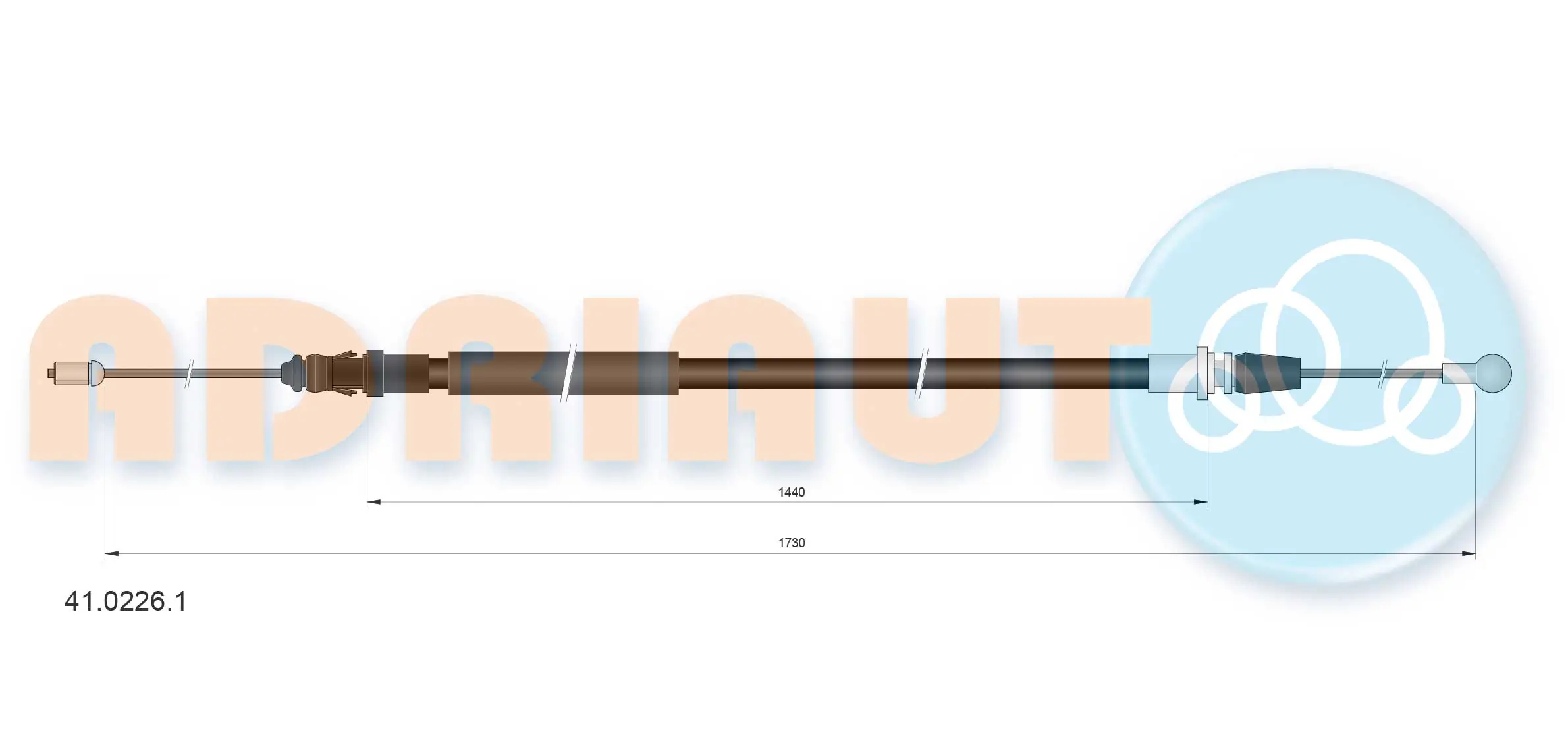 Cable Pull, parking brake 41.0226.1