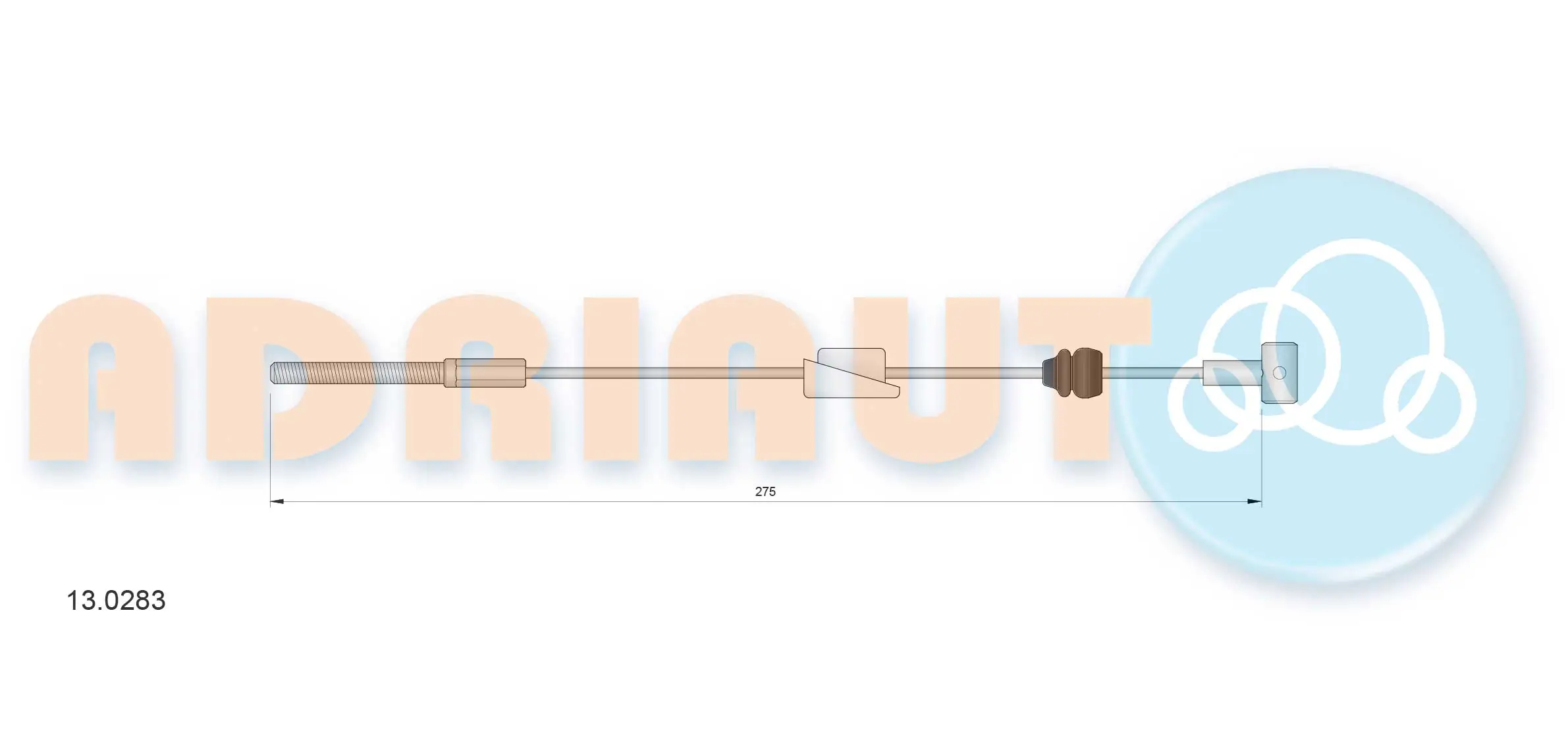 Cable Pull, parking brake 13.0283